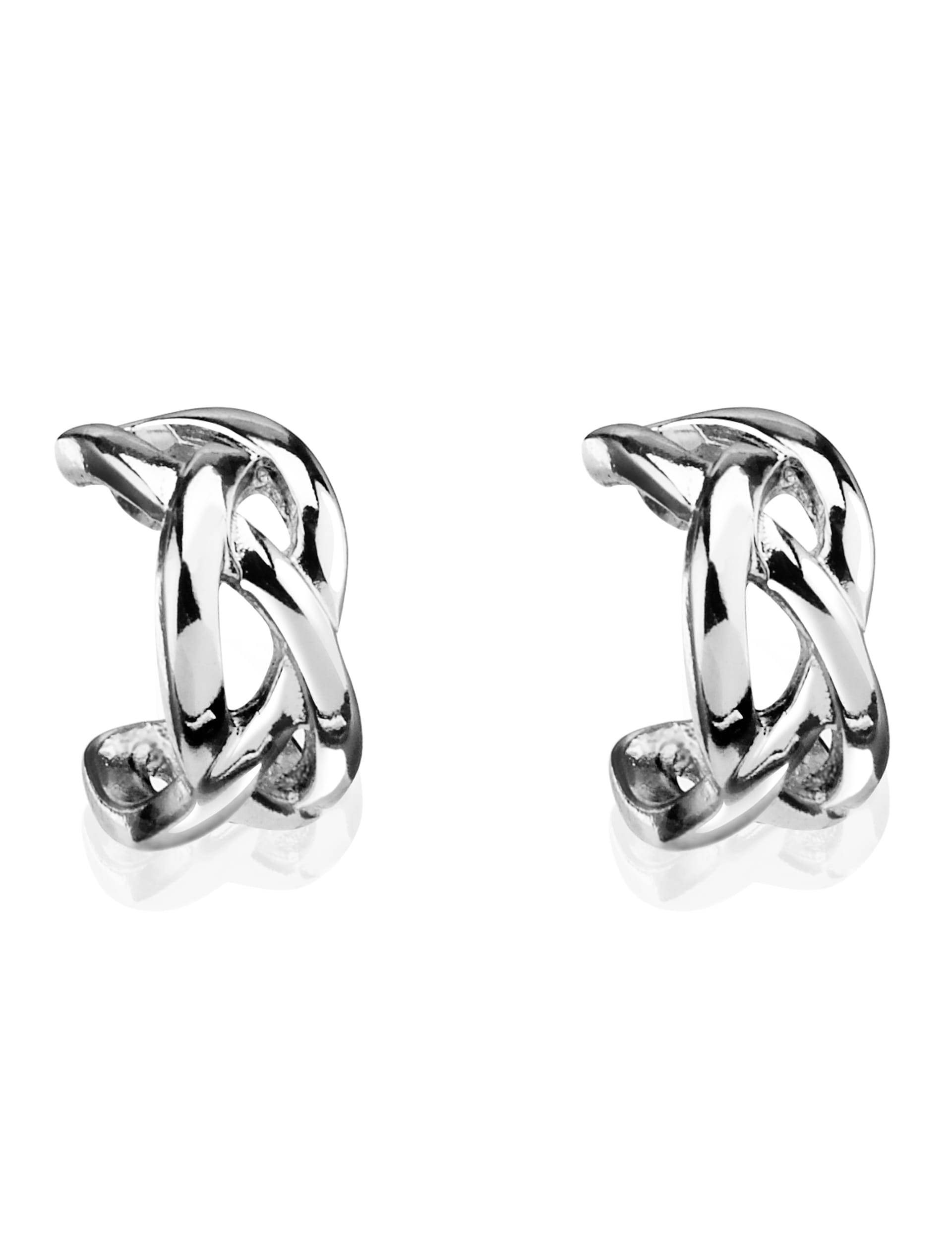 Silver Plated Celtic Hoop Earrings Image 1 of 1