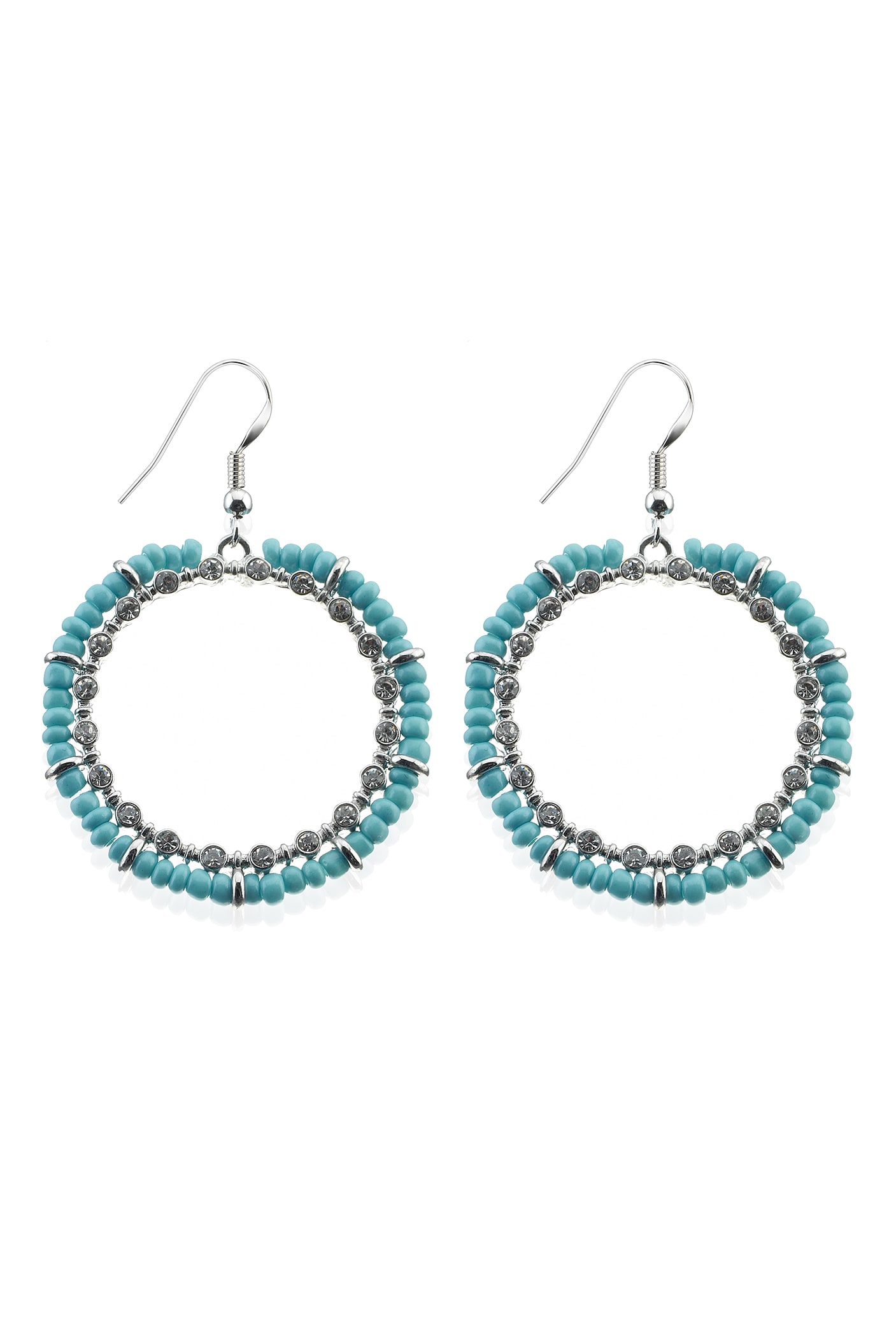 Beaded Hoop Earrings Image 1 of 1