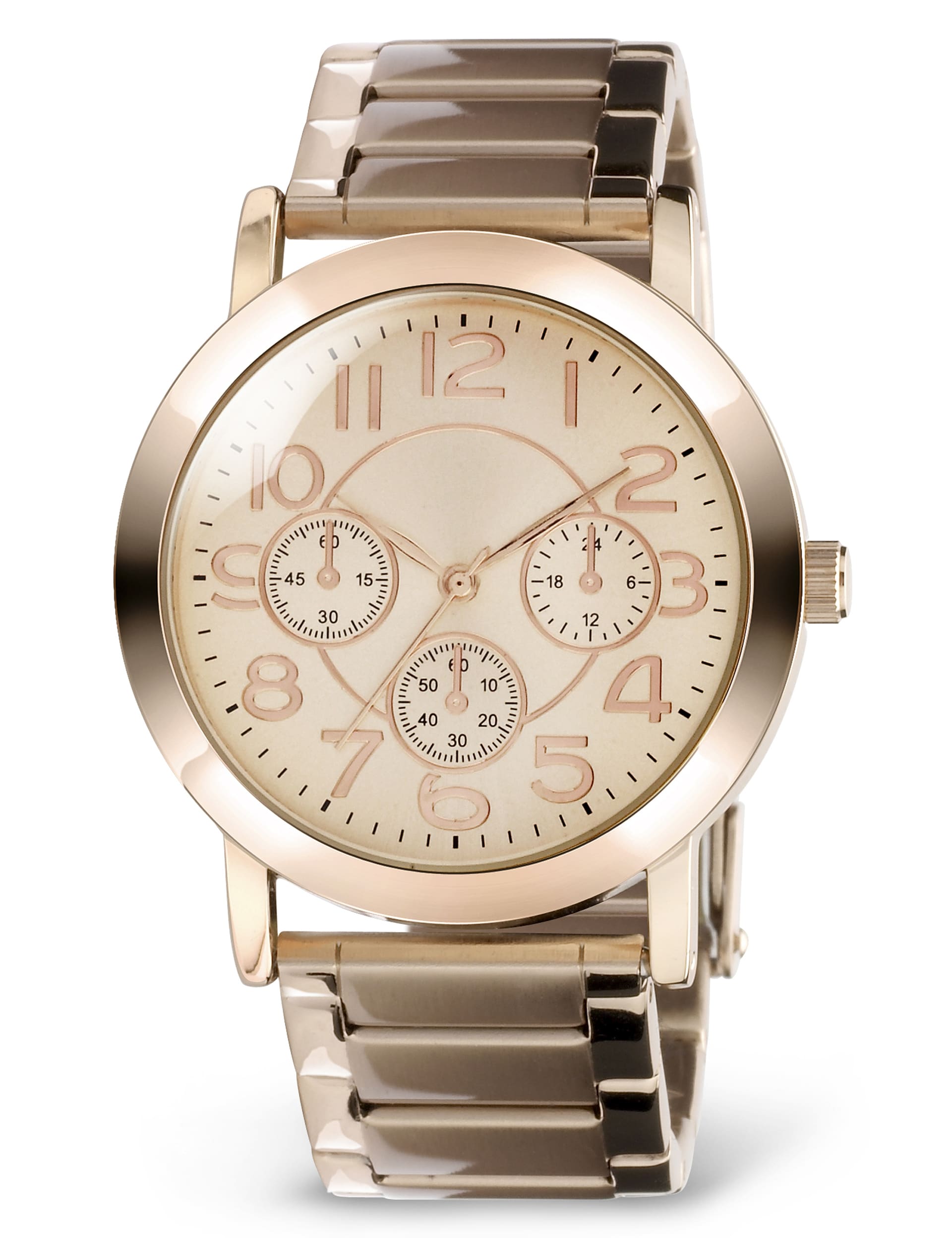 Round Face 3 Eye Analogue Bracelet Watch Image 1 of 1