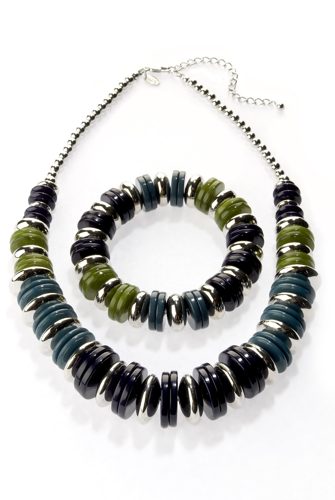 Spinning Disc Necklace & Bracelet Set Image 1 of 1