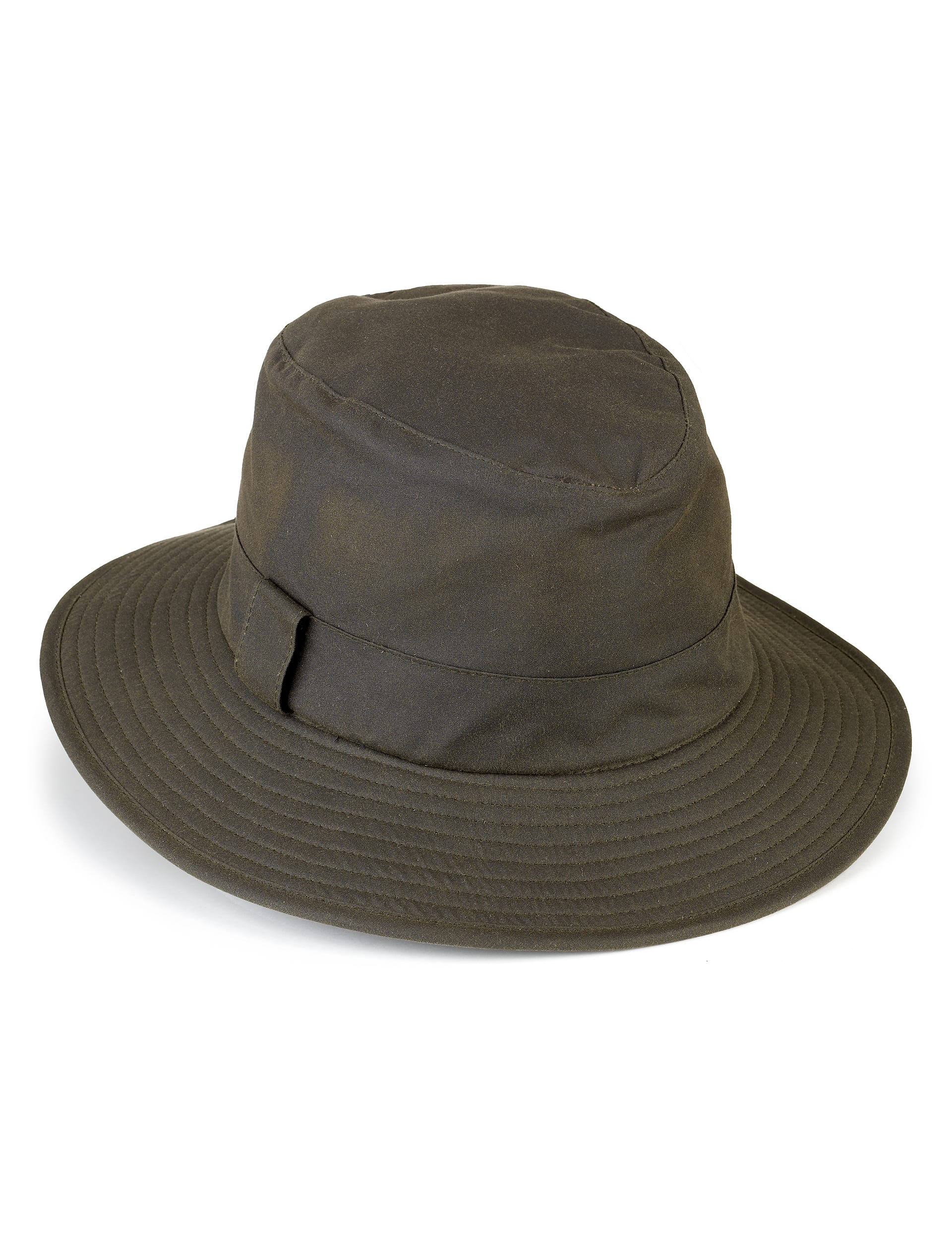Pure Cotton Wide Brim Waxed Typhoon Hat with Stormwear™ Image 1 of 1