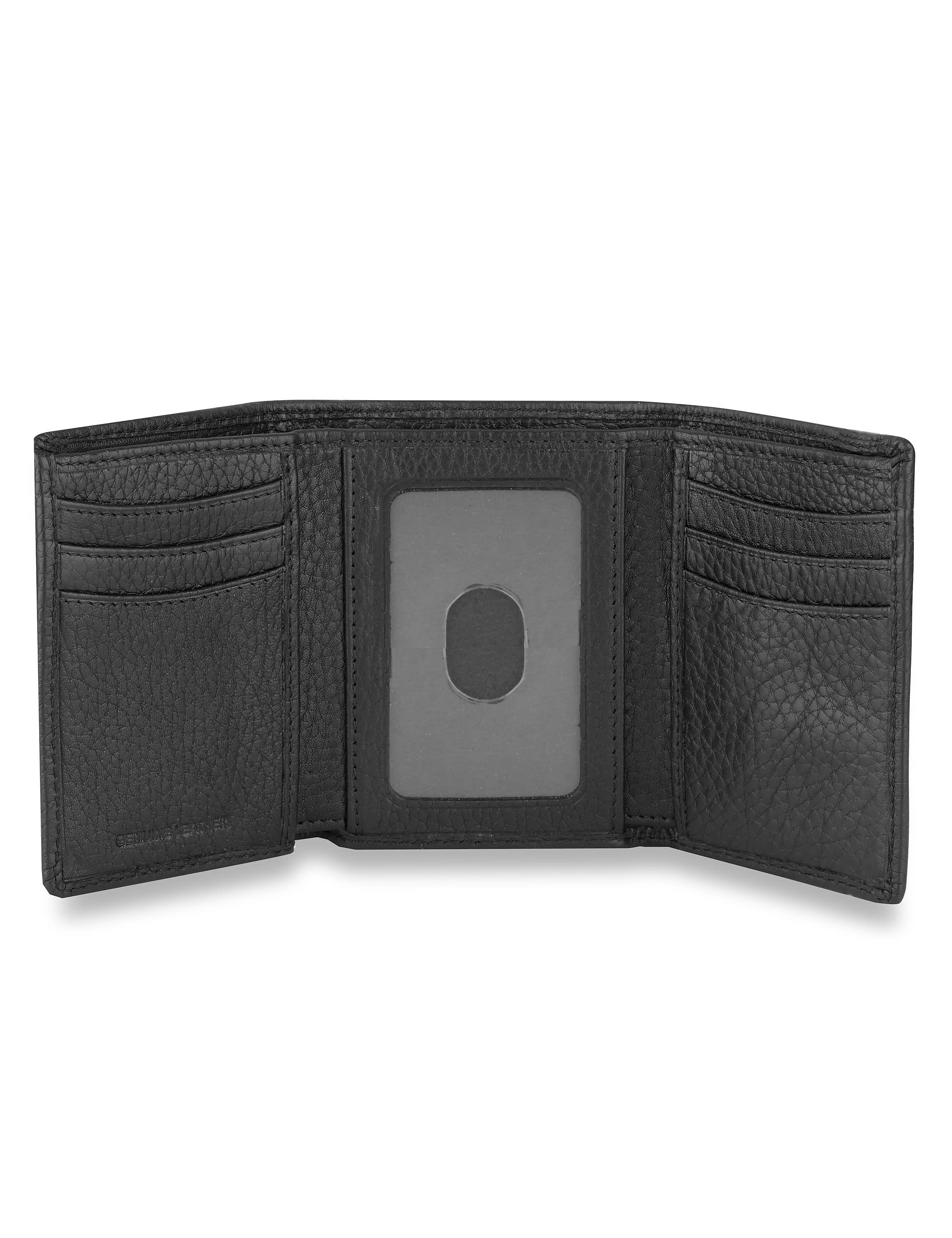 Luxury Leather Tri-Fold Wallet Image 1 of 2