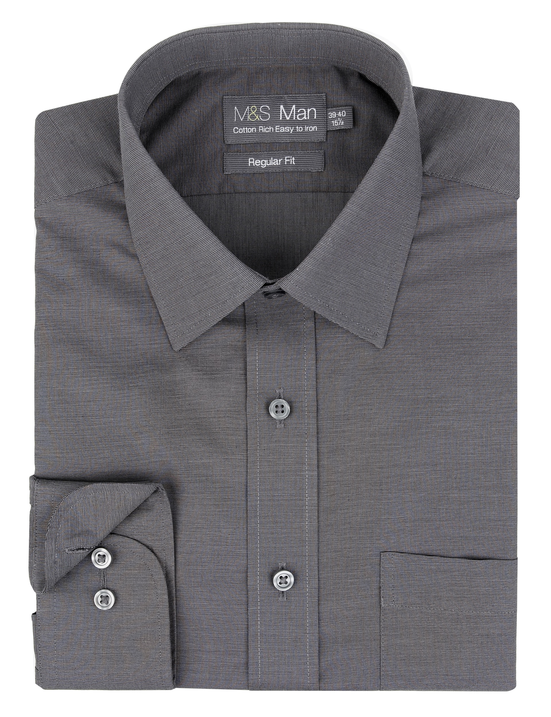 Cotton Rich Easy to Iron Textured Shirt Image 1 of 1
