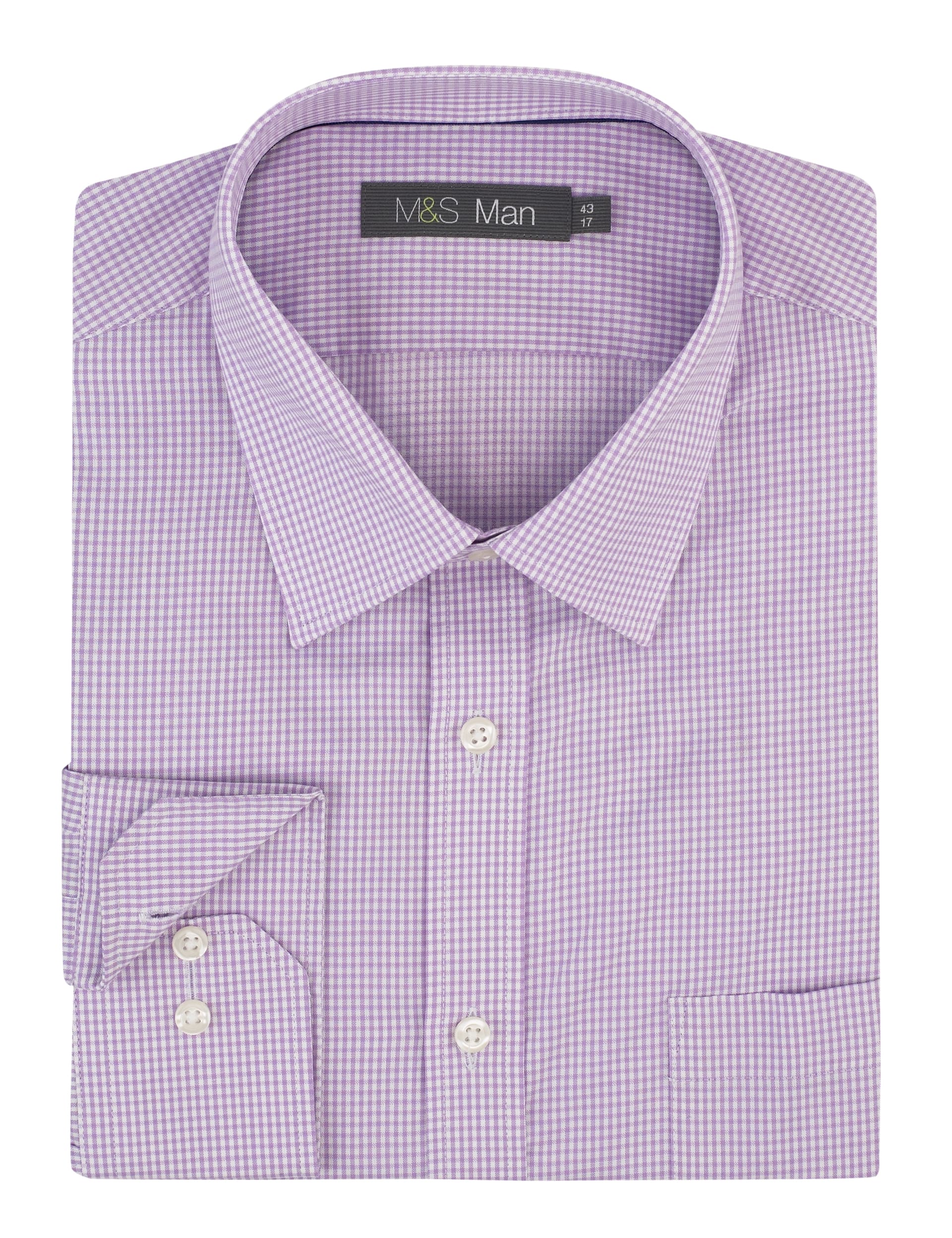 Dri-Guard™ Pure Cotton Classic Collar Checked Shirt Image 1 of 1