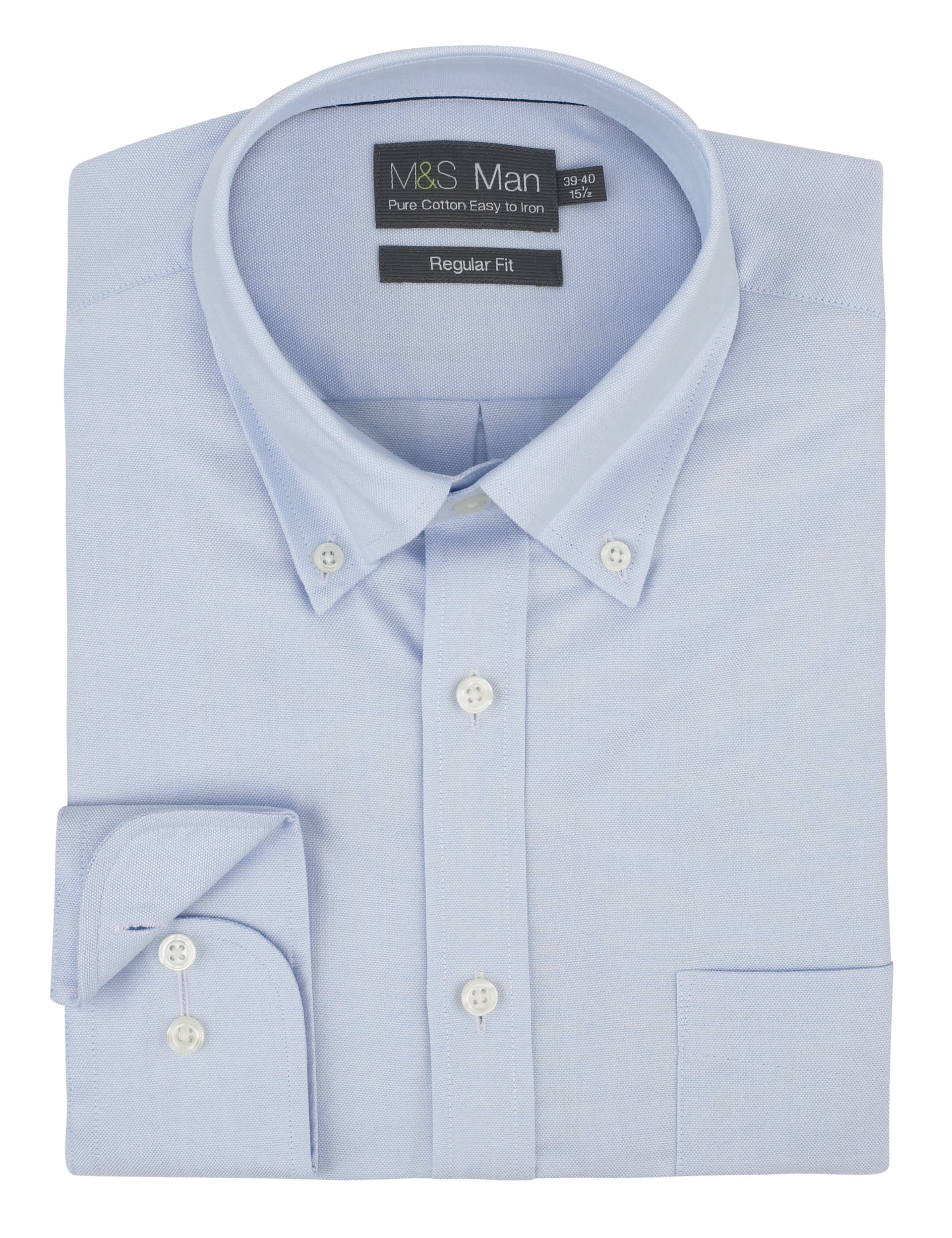 2in Longer Pure Cotton Easy to Iron Oxford Shirt Image 1 of 1