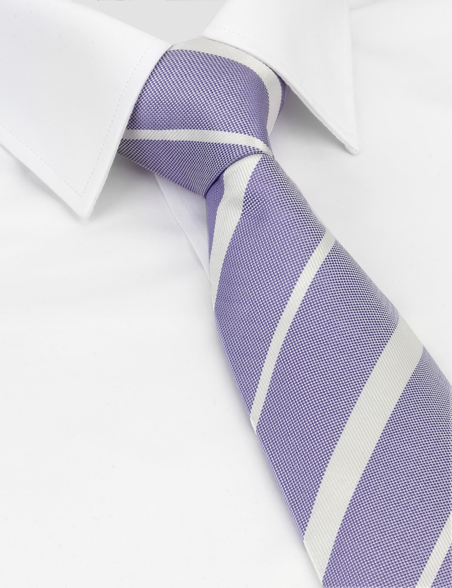Savile Row Inspired Made In England Pure Silk Wide Striped Tie Image 1 of 1