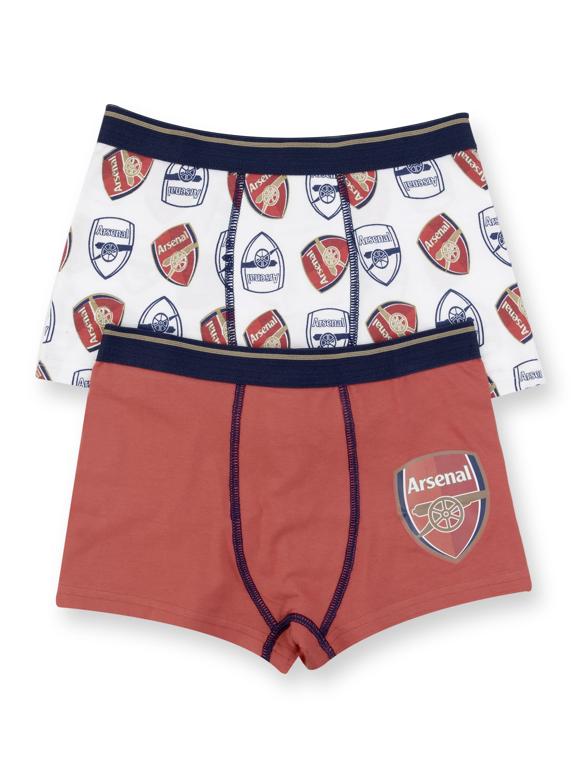 2 Pack Cotton Rich Arsenal Football Club Trunks Image 1 of 2