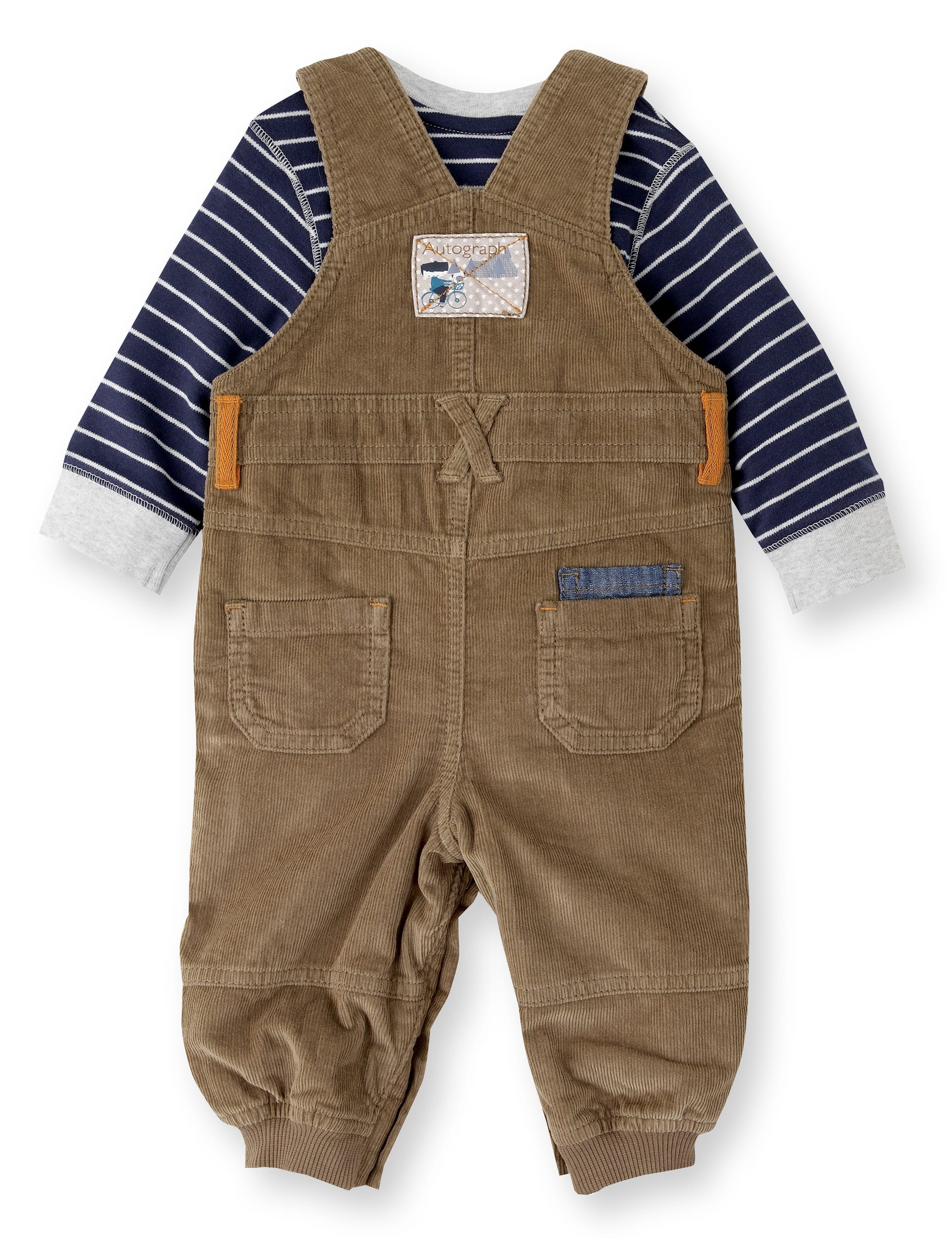 2 Piece Pure Cotton Corduroy Dungaree Outfit Image 2 of 6