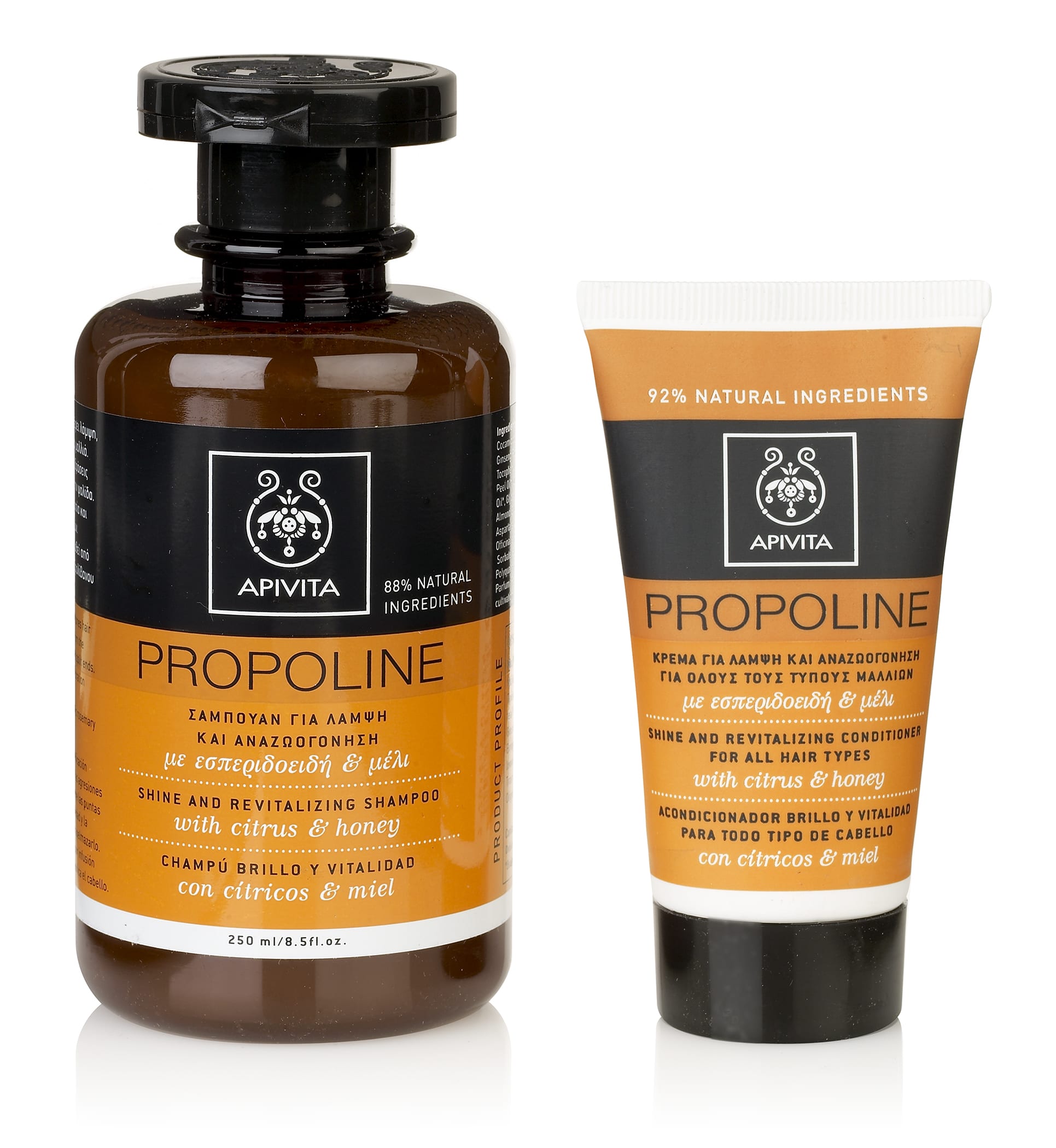 APIVITA Shine & Revitalising Shampoo Value Set with Citrus & Honey 300ml Image 1 of 2