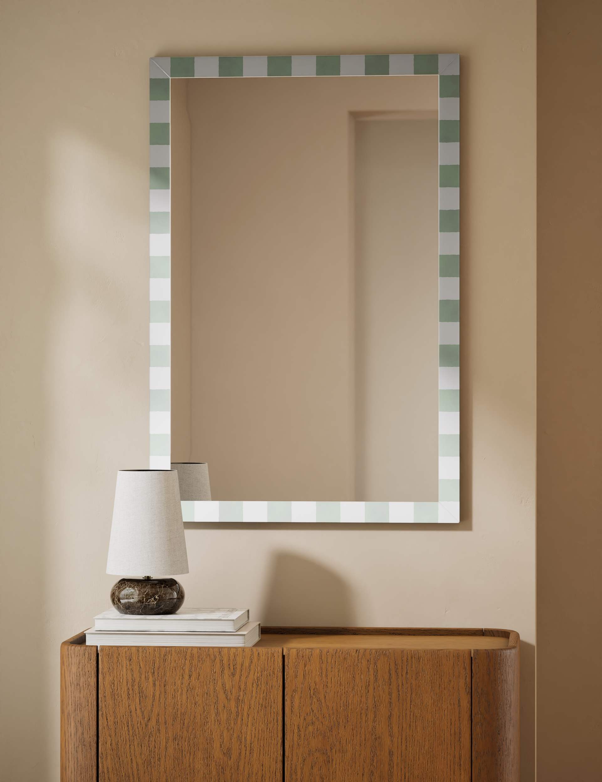 Checkerboard Rectangular Glass Wall Mirror | M&S Collection | M&S