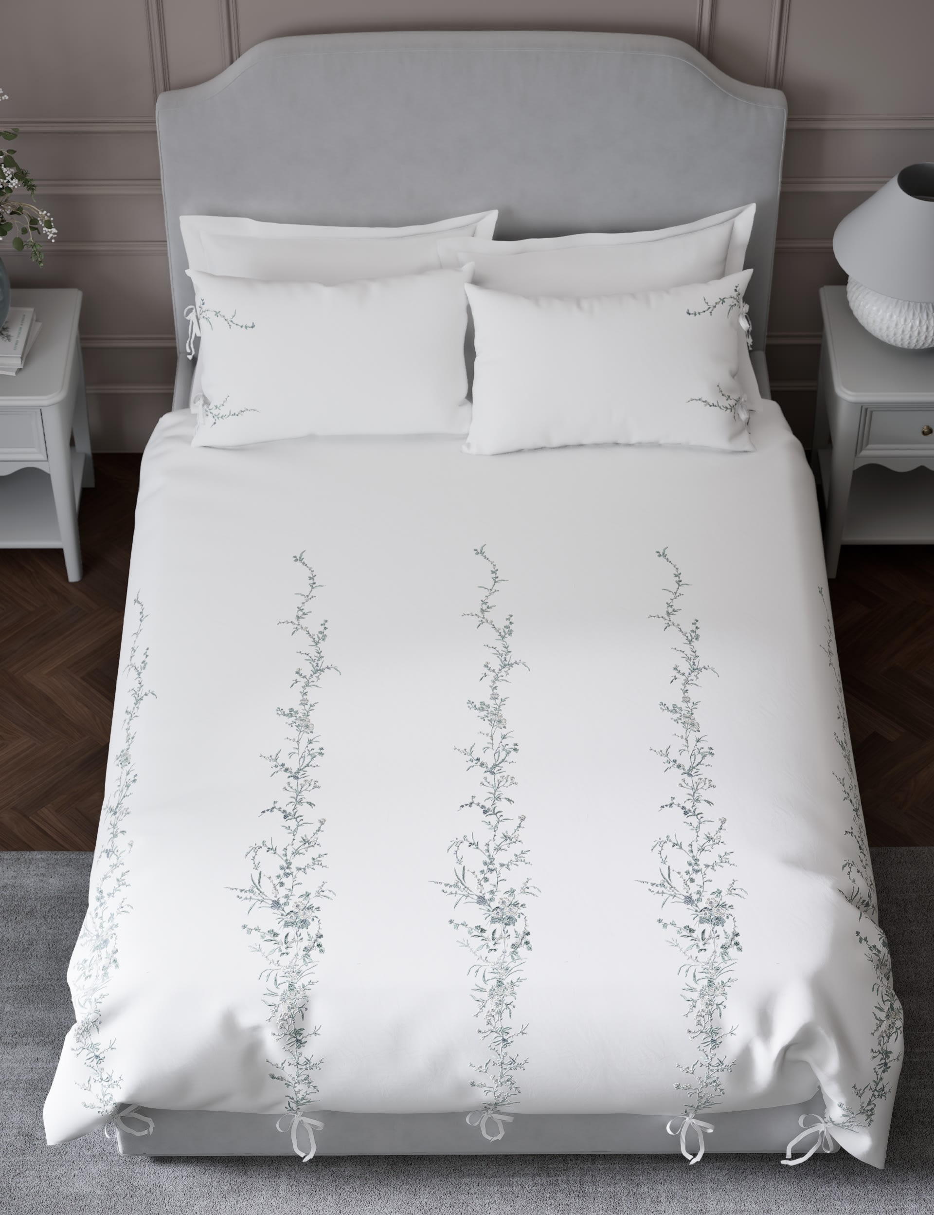 Pure Cotton Tamsin Trailing Blossom Bedding Set