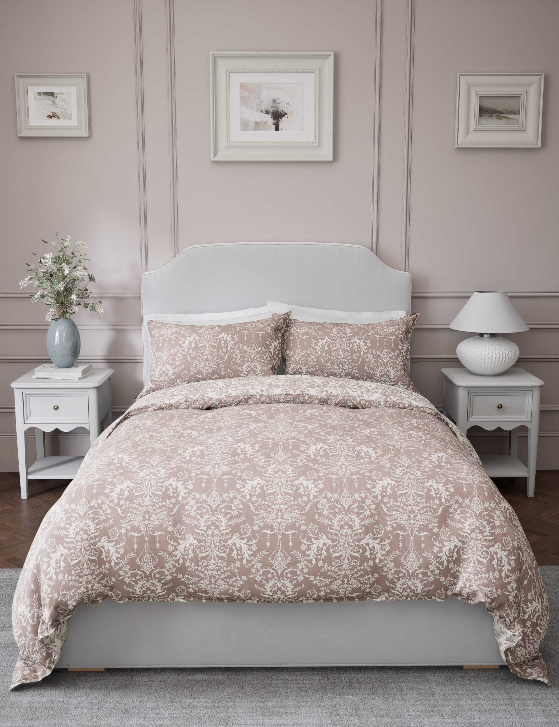 Aida-Alouette Damask Sateen Bedding Set | M&S Collection | M&S