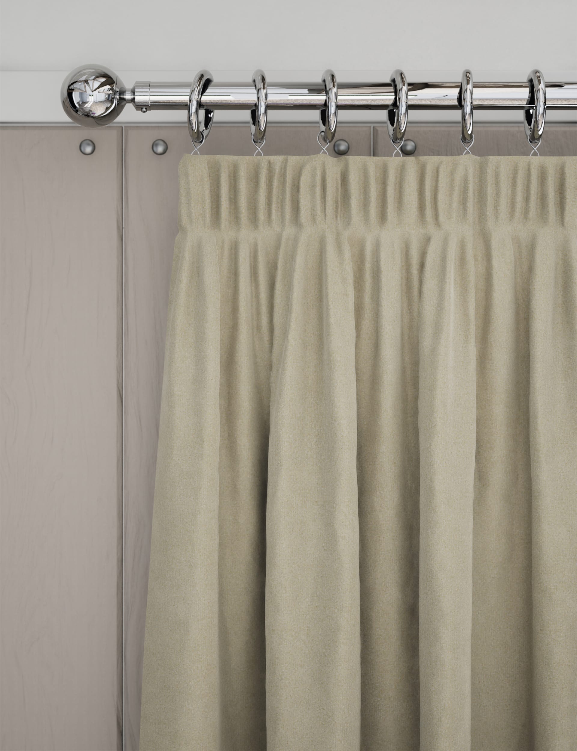 Velvet Pencil Pleat Temperature Smart Curtains