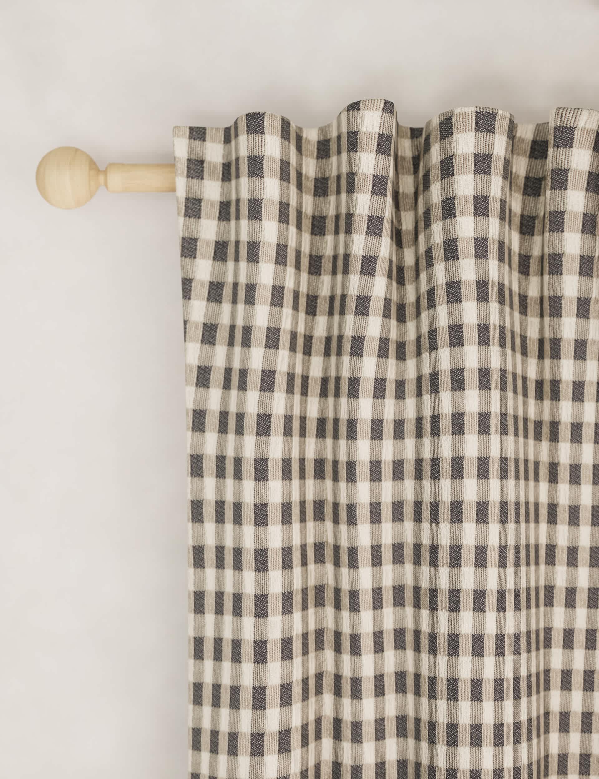 Chenille Gingham Multiway Blackout Curtains