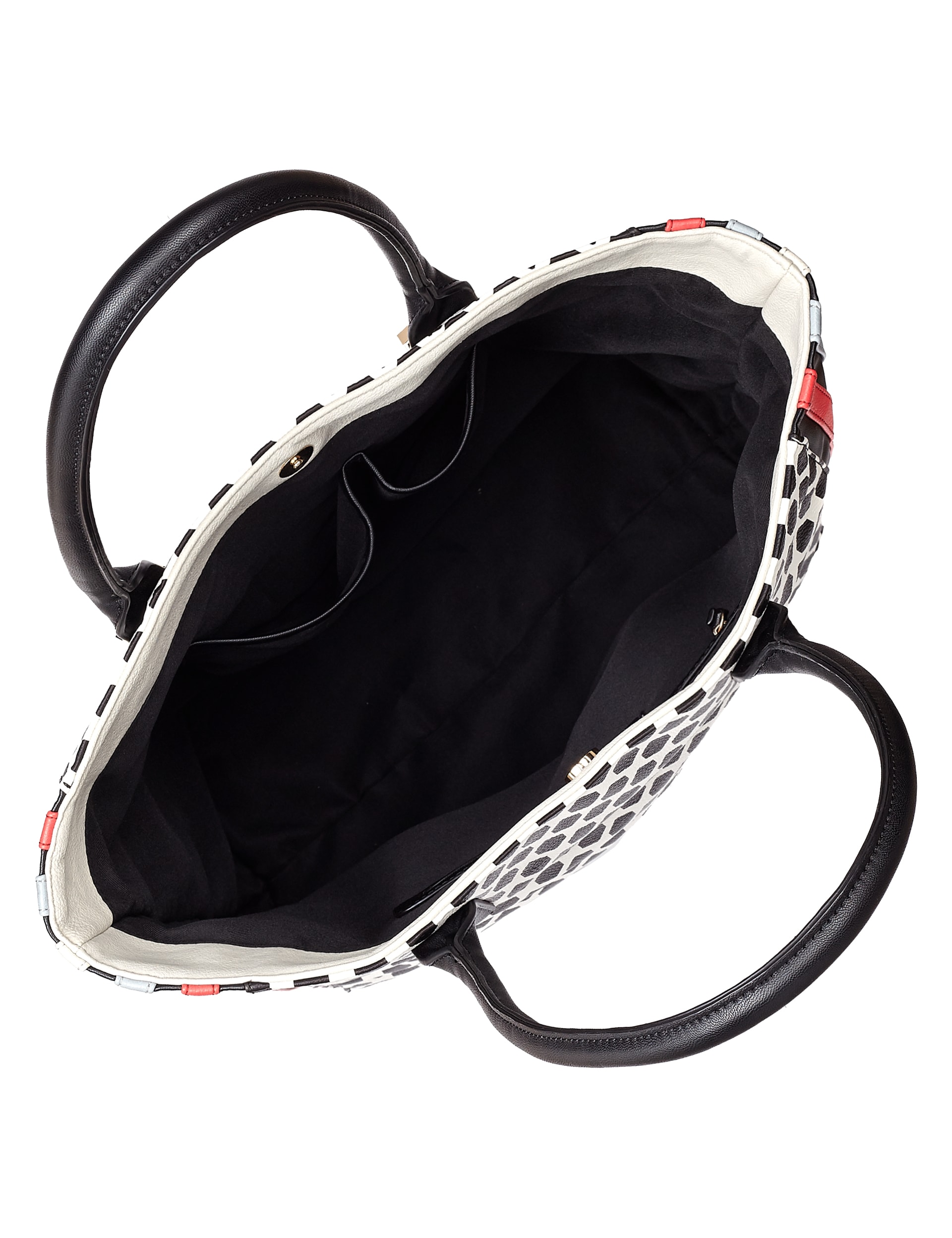 Faux Leather Geometrical Print Shopper Bag Image 2 of 6
