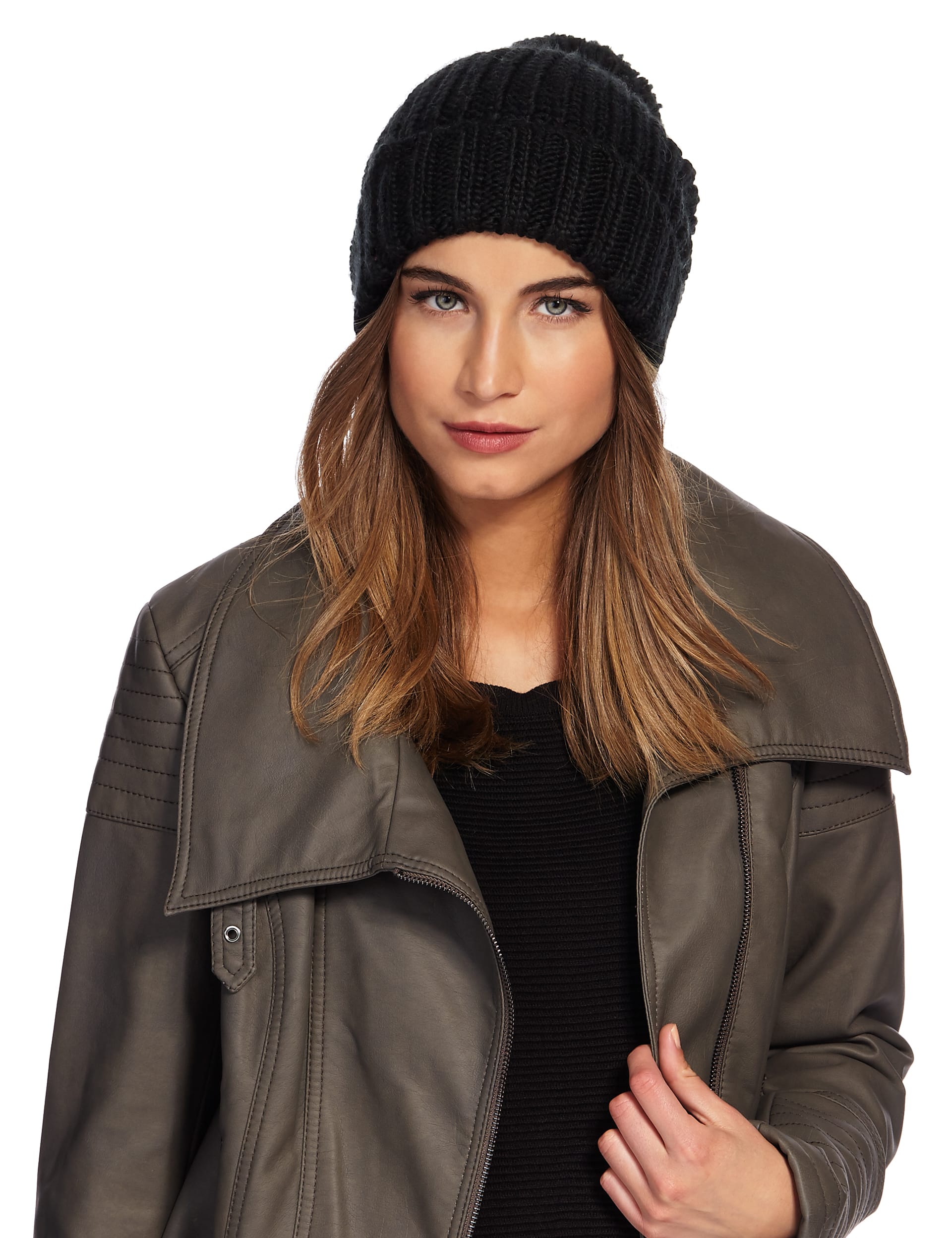 Ribbed Bobble Hat M S Collection M S