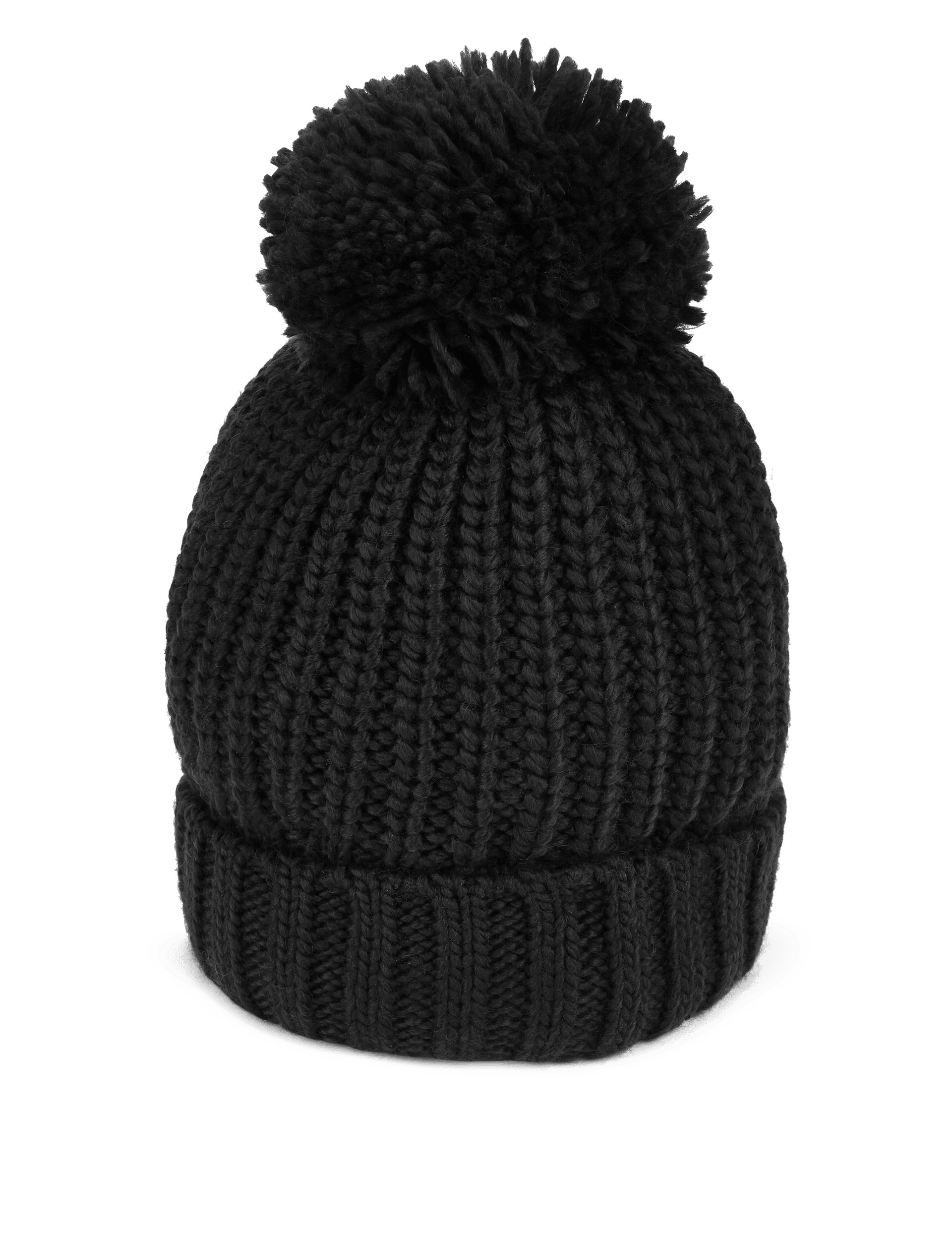 Ribbed Bobble Hat M S Collection M S