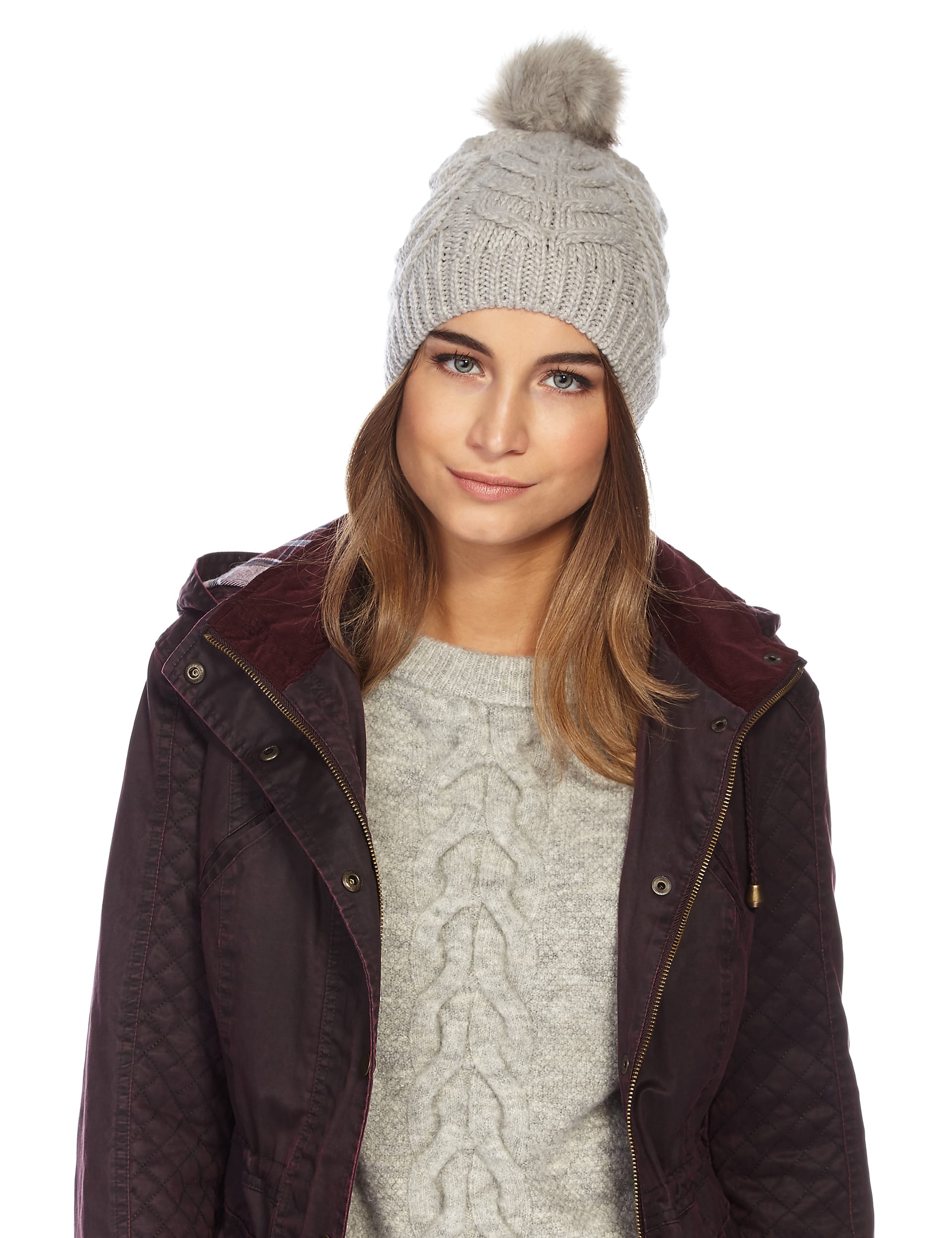 Cable Knit Bobble Hat Image 1 of 2