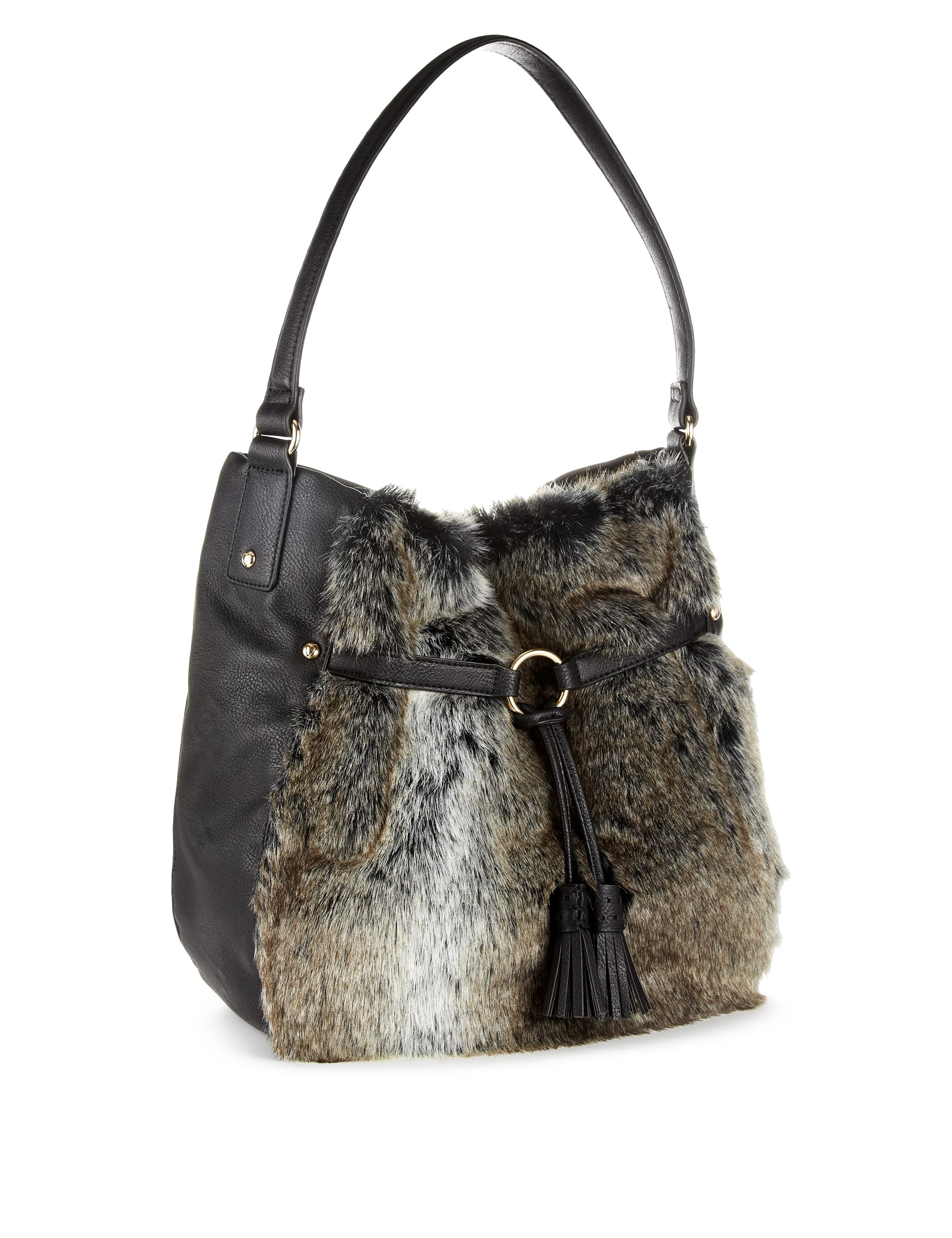 Faux fur hobo bag sale