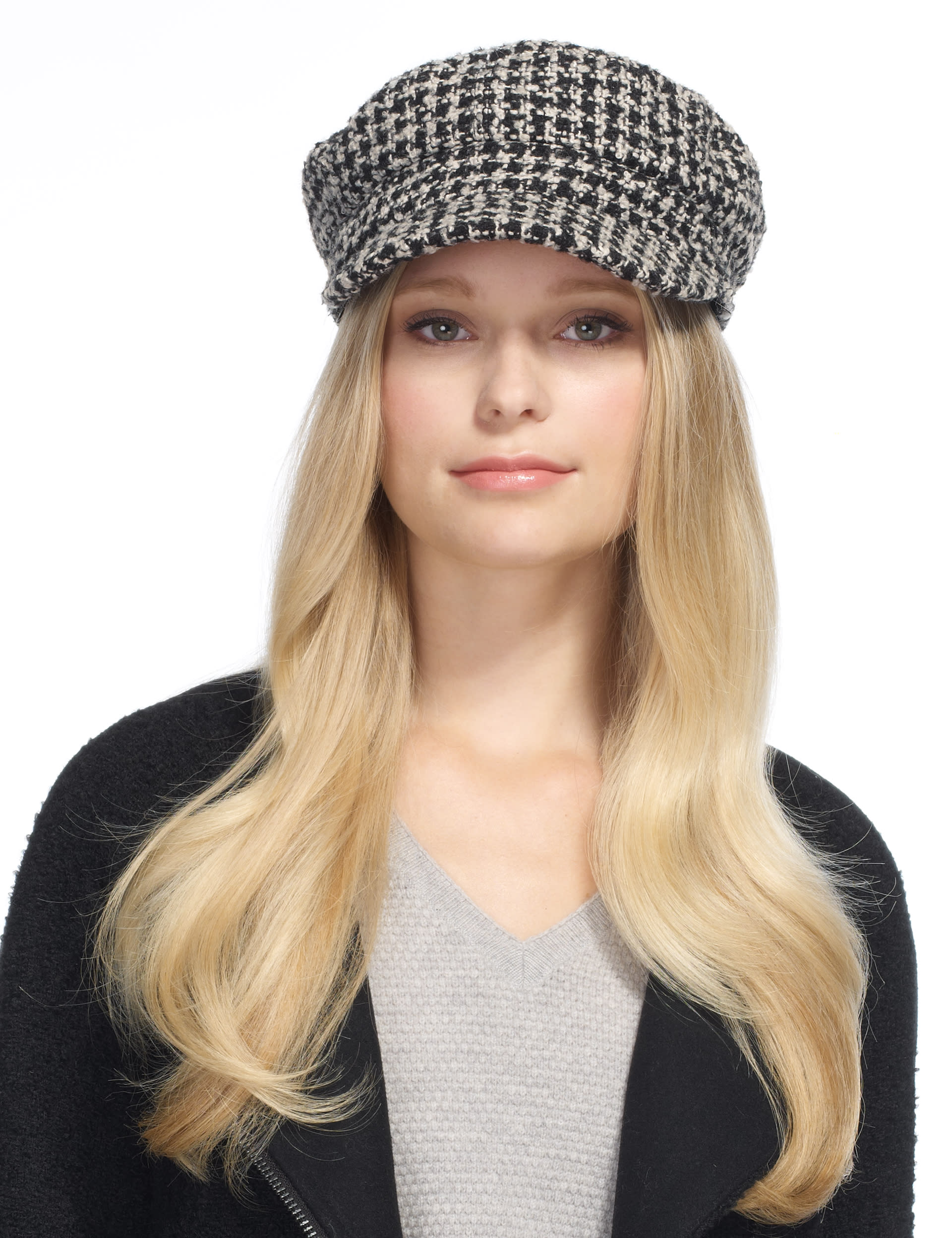 Tweed Baker Boy Hat with Wool Image 1 of 2