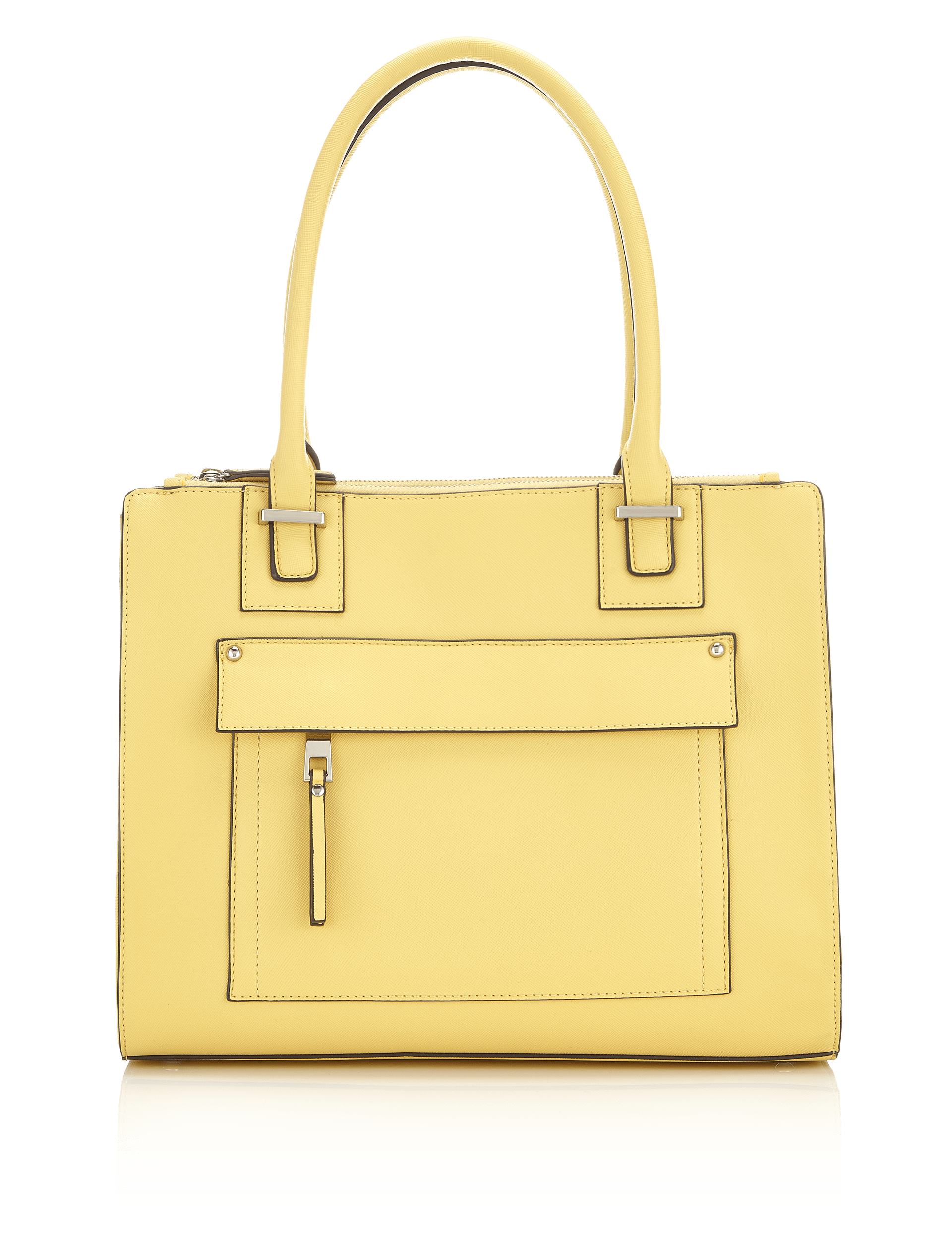 Faux Leather Concealed Pocket Tote Bag Image 2 of 6