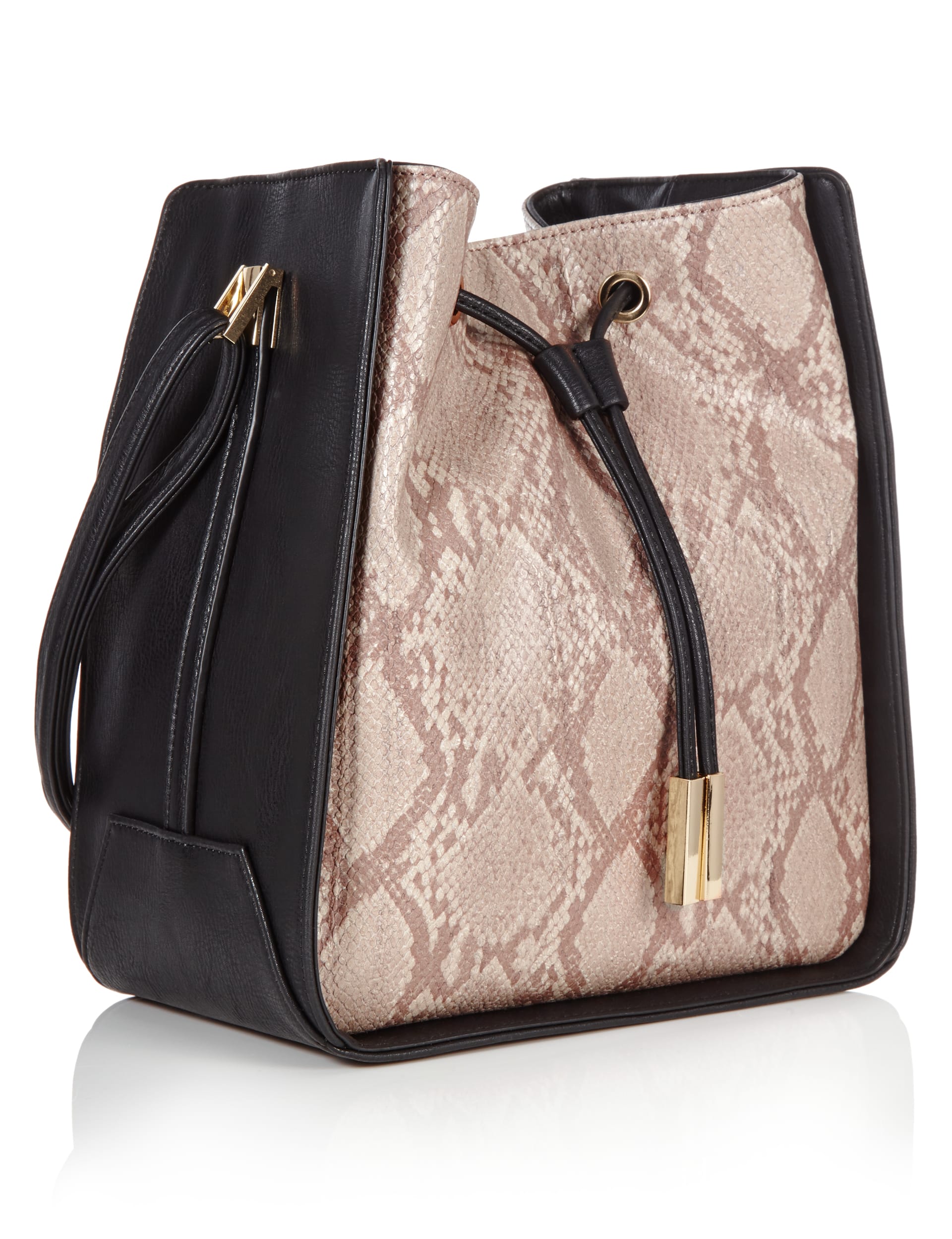 Faux Leather Duffle Across Body Bag Image 2 of 6
