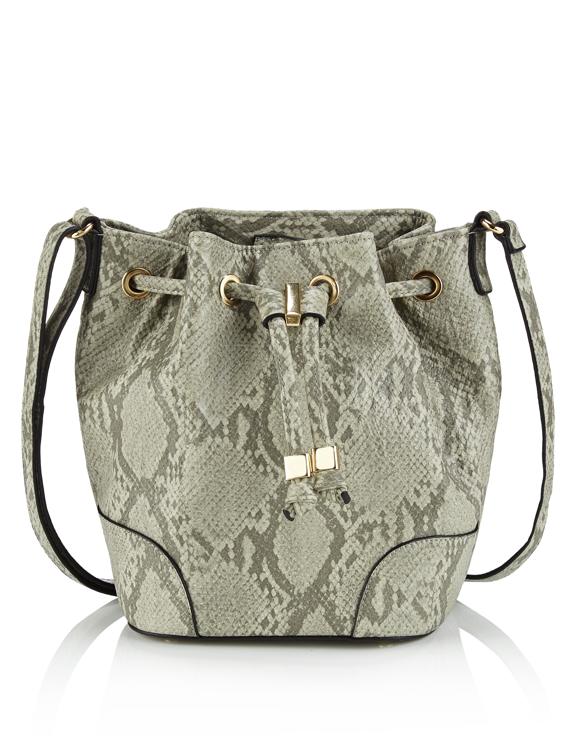 Faux Snakeskin Design Mini Duffle Bag Image 2 of 5