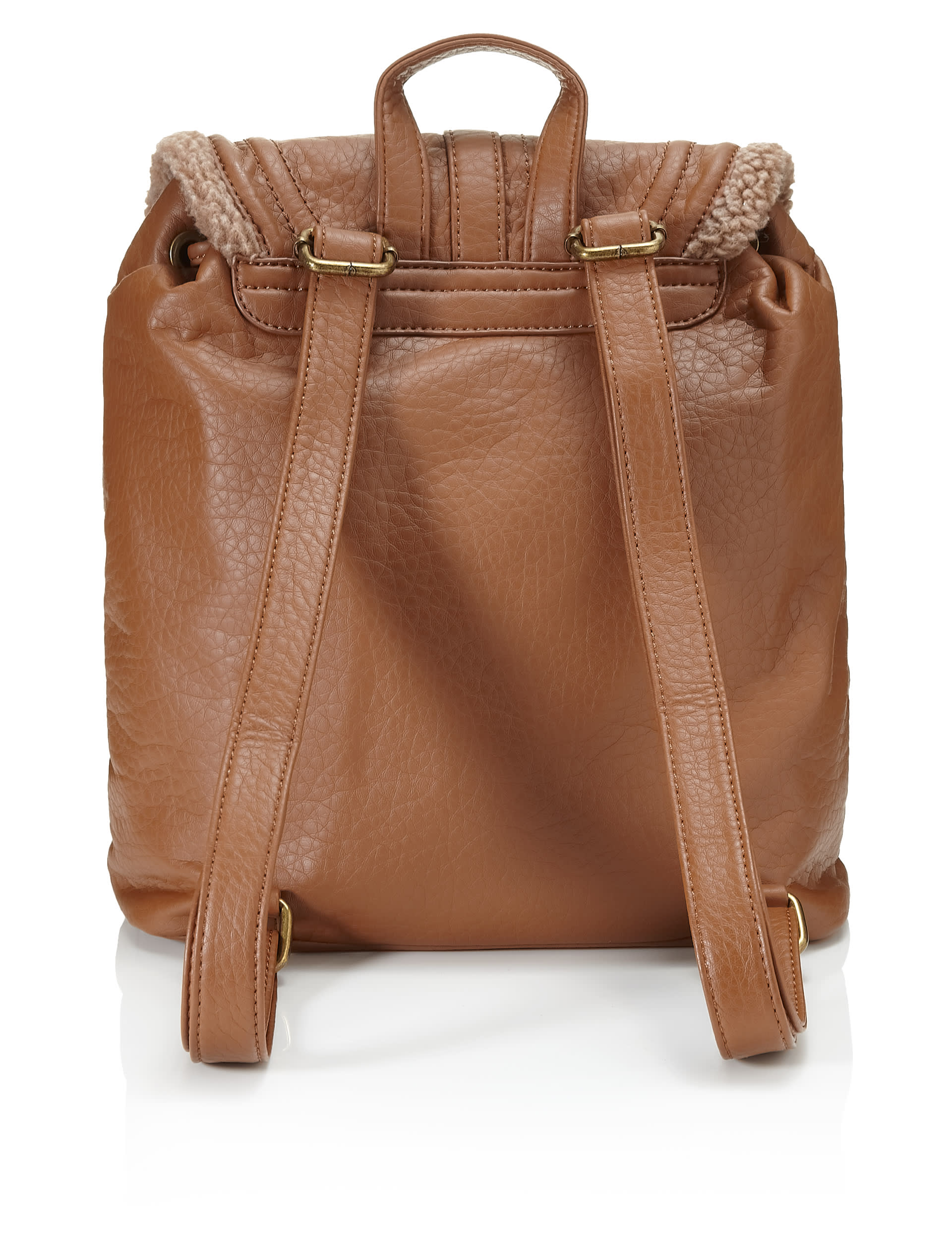 Faux Leather Checked Rucksack Image 2 of 6