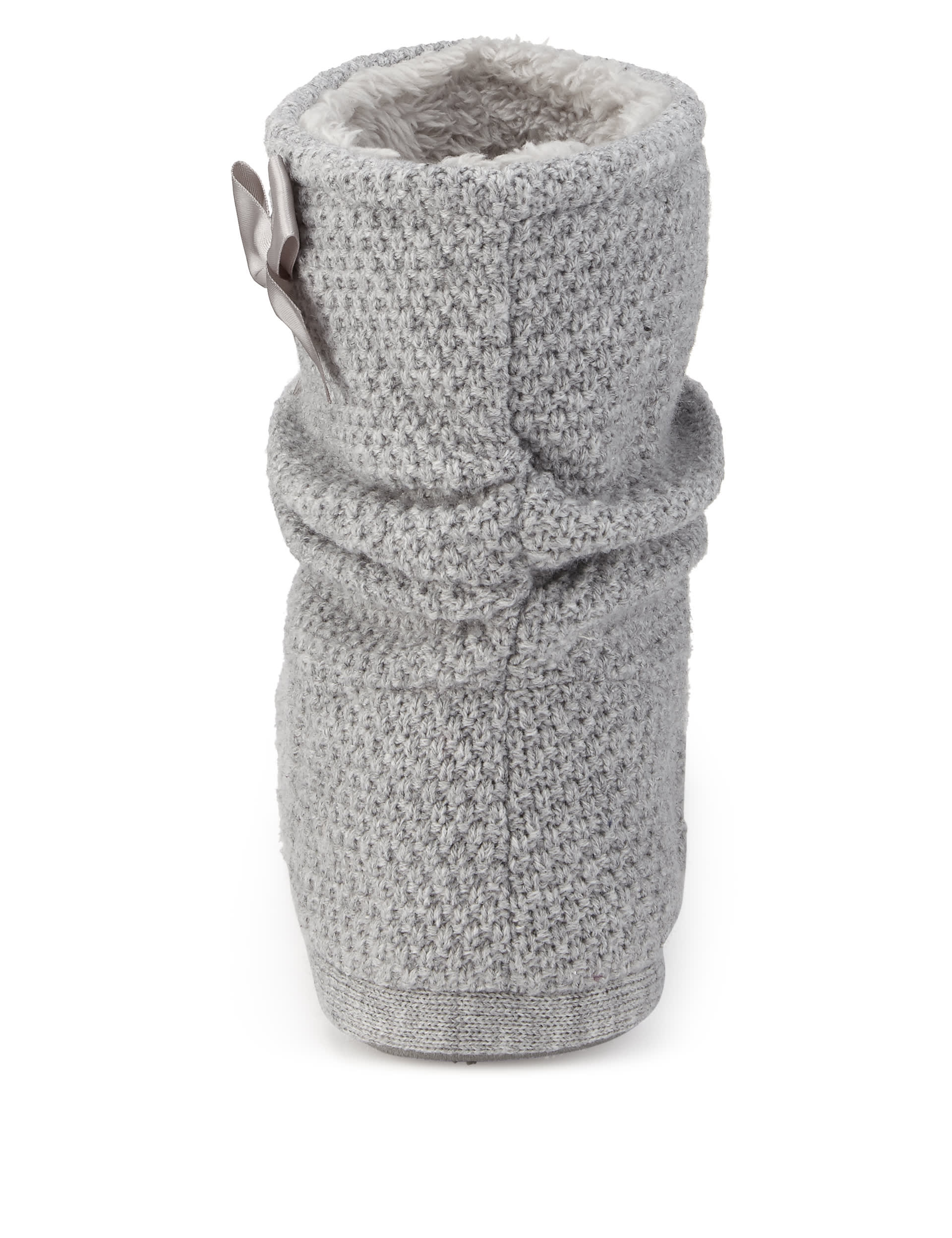 Waffle Snuggle Side Bow Slipper Boots Image 2 of 5