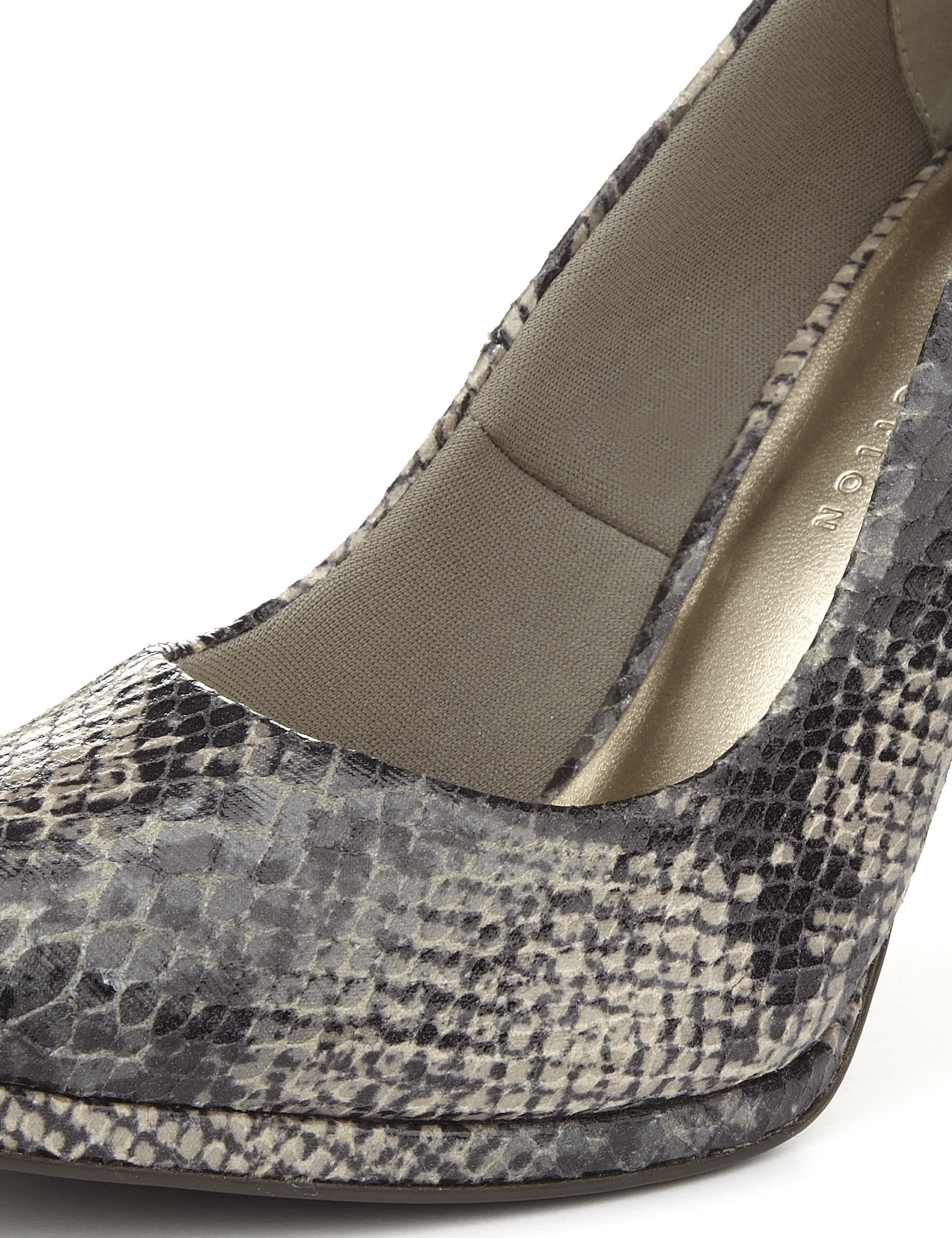 Faux Snakeskin Platform Court Shoes with Insolia M S Collection M S