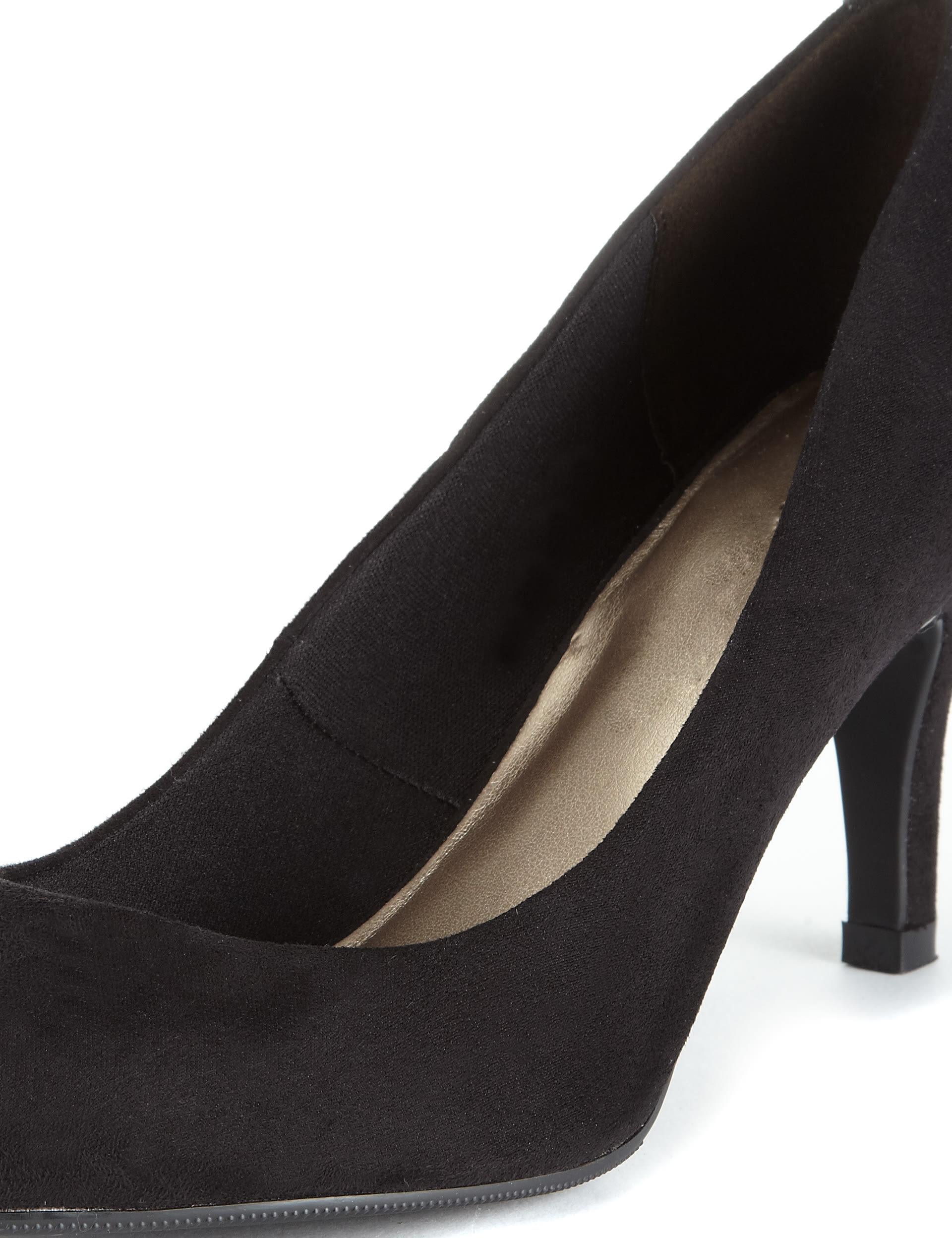 Faux Suede Pointed Toe Stiletto Heel Court Shoes with Insolia® Image 2 of 4