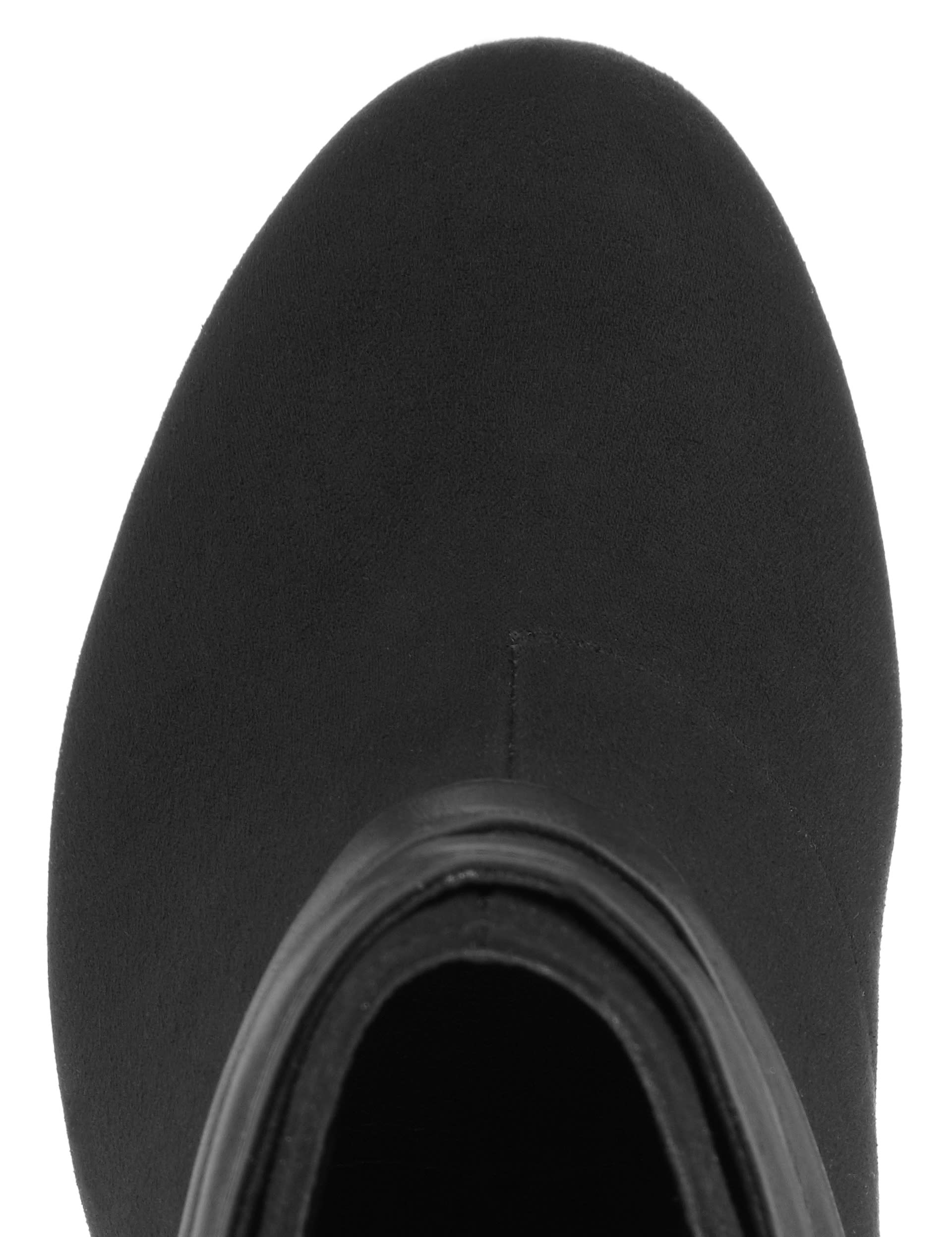 Faux Suede Strap Button Shoe Boots with Insolia® Image 2 of 5
