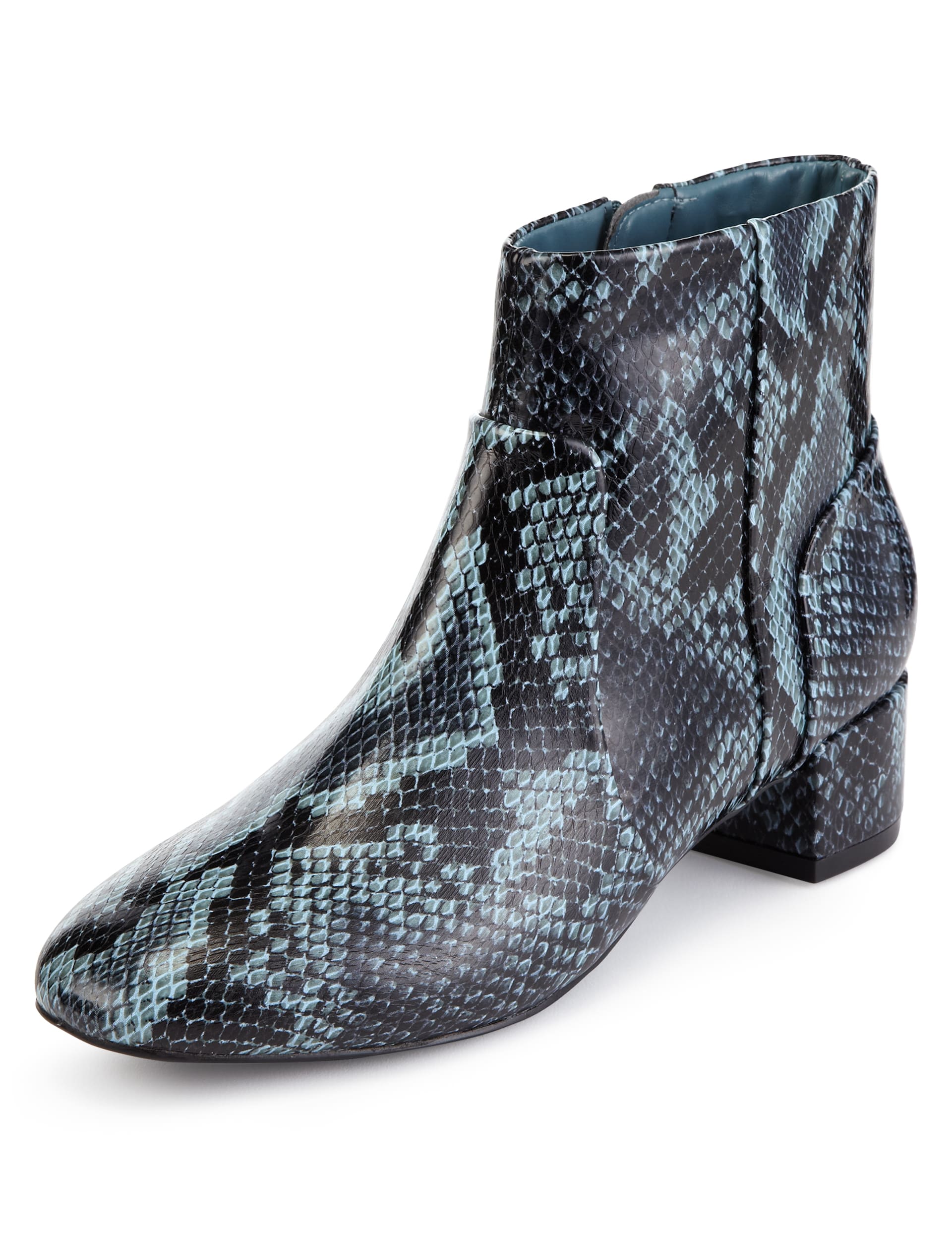 Faux Snakeskin Print Ankle Boots with Insolia Limited Edition M S