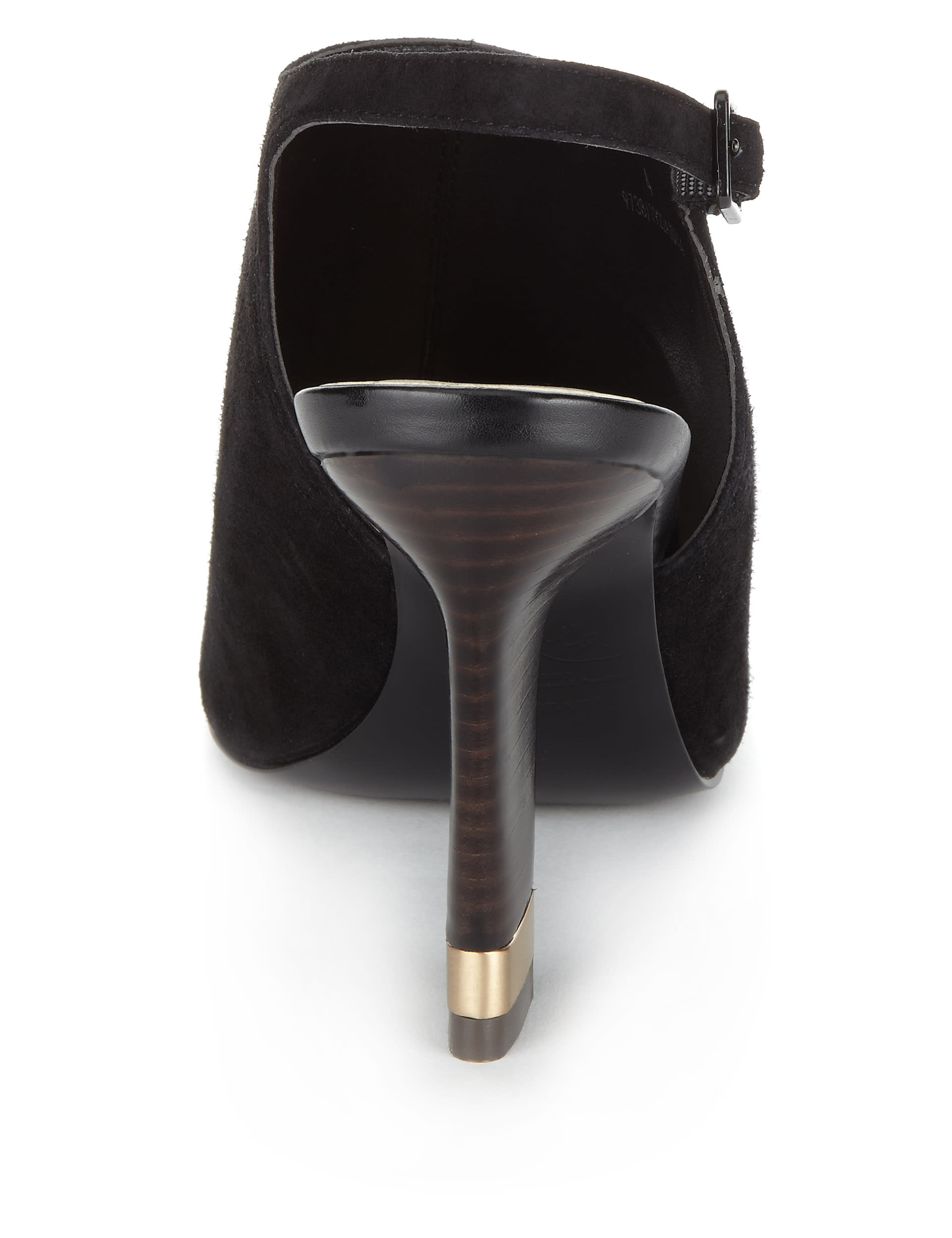 Suede Peep Toe Slingback Shoes with Insolia Autograph M S