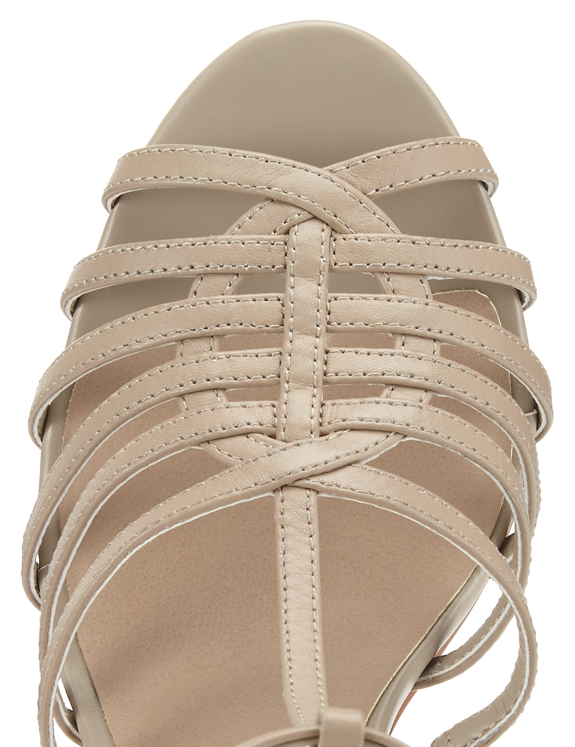 Leather Strappy Caged Sandals with Insolia® Image 2 of 3