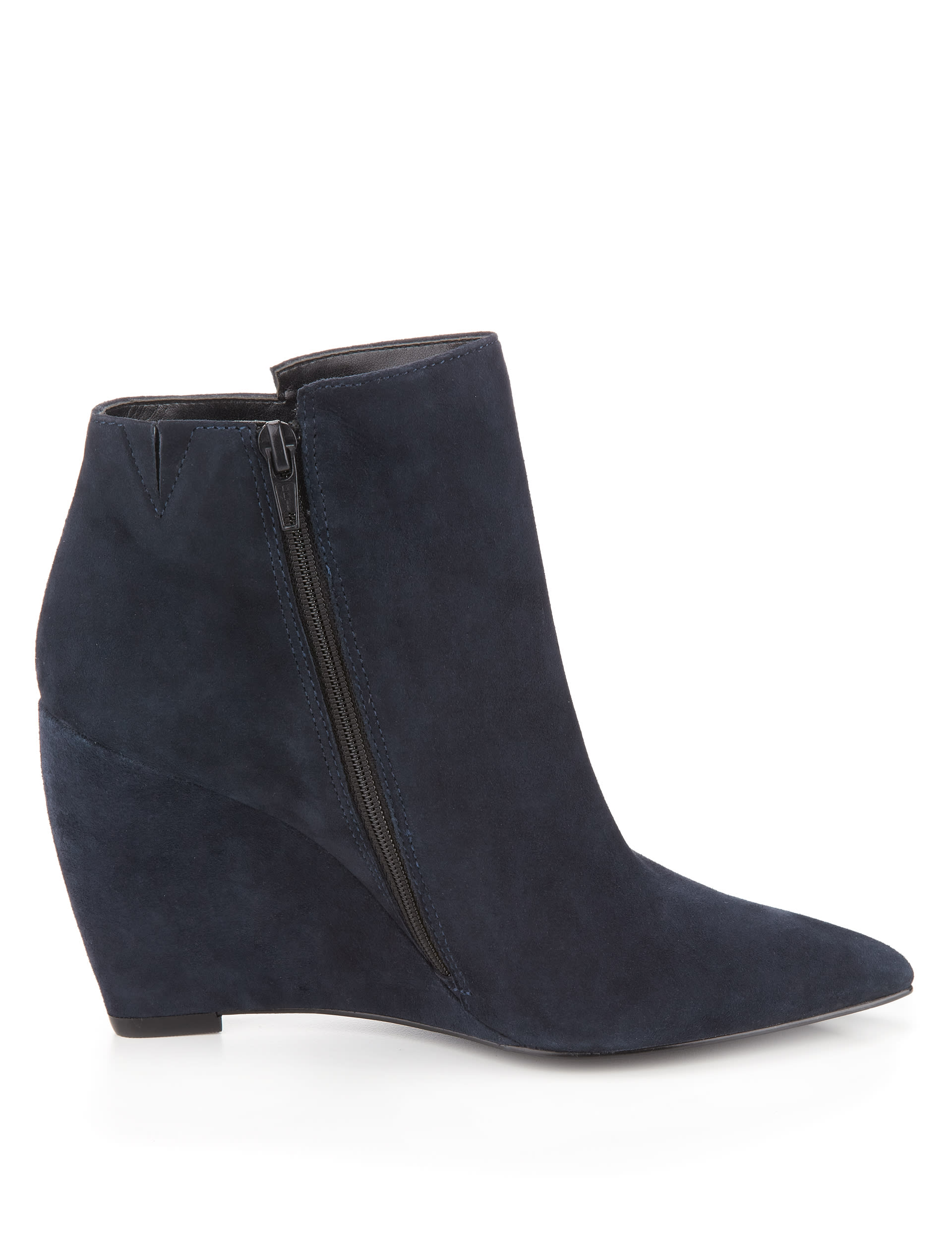 Suede Pointed Toe Wedge Ankle Boots with Insolia Autograph M S