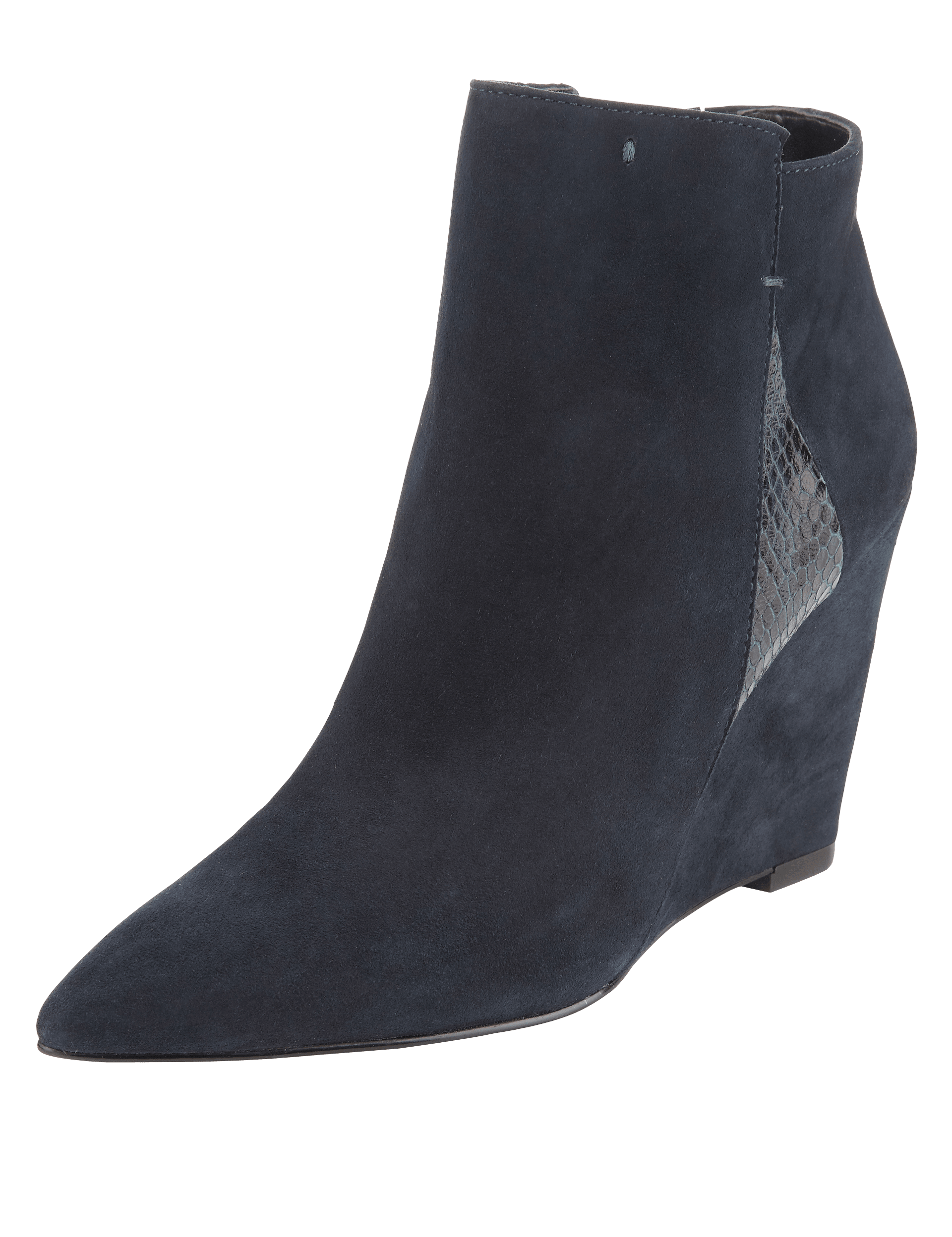 Suede Pointed Toe Wedge Ankle Boots with Insolia Autograph M S