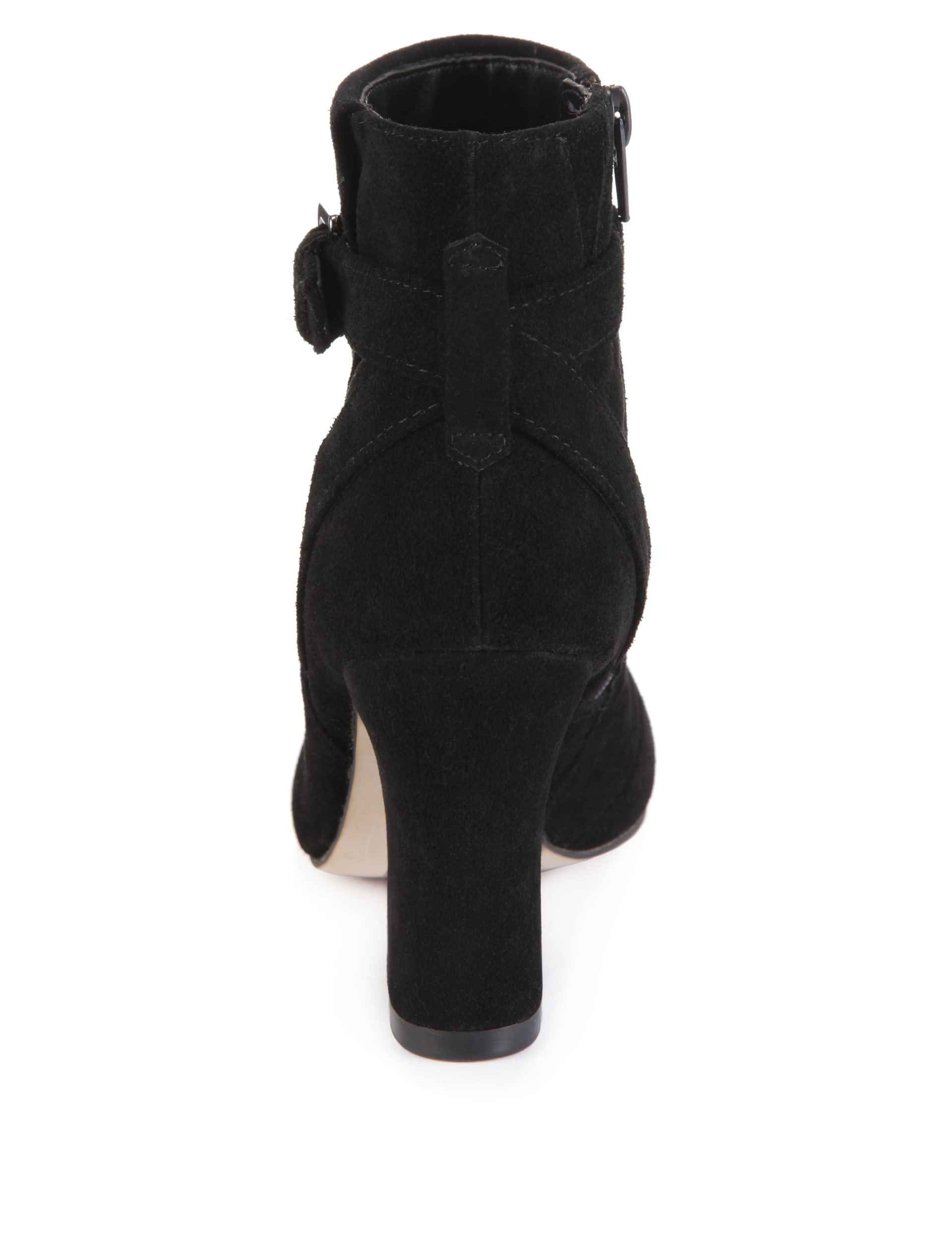 Stain Away™ Suede Square Toe Ankle Boots with Insolia® Image 2 of 4