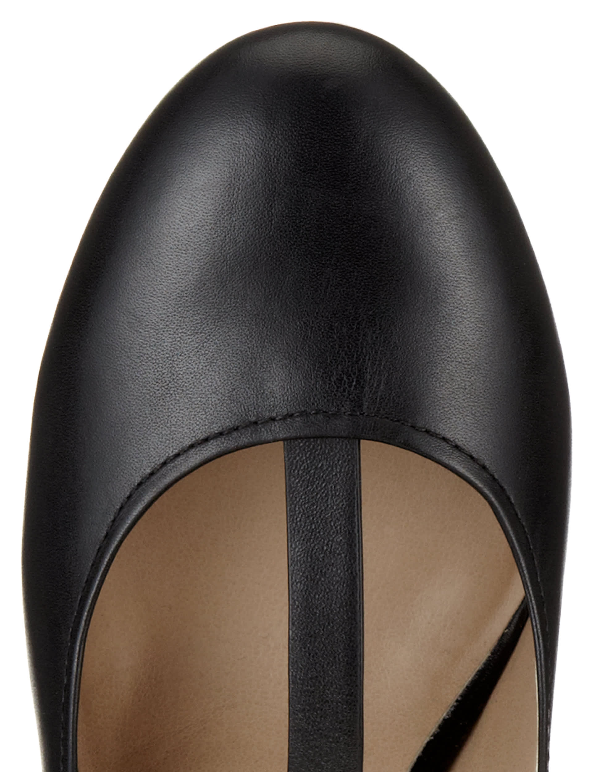 Leather T-Bar Stiletto High Heel Court Shoes with Insolia® Image 2 of 3
