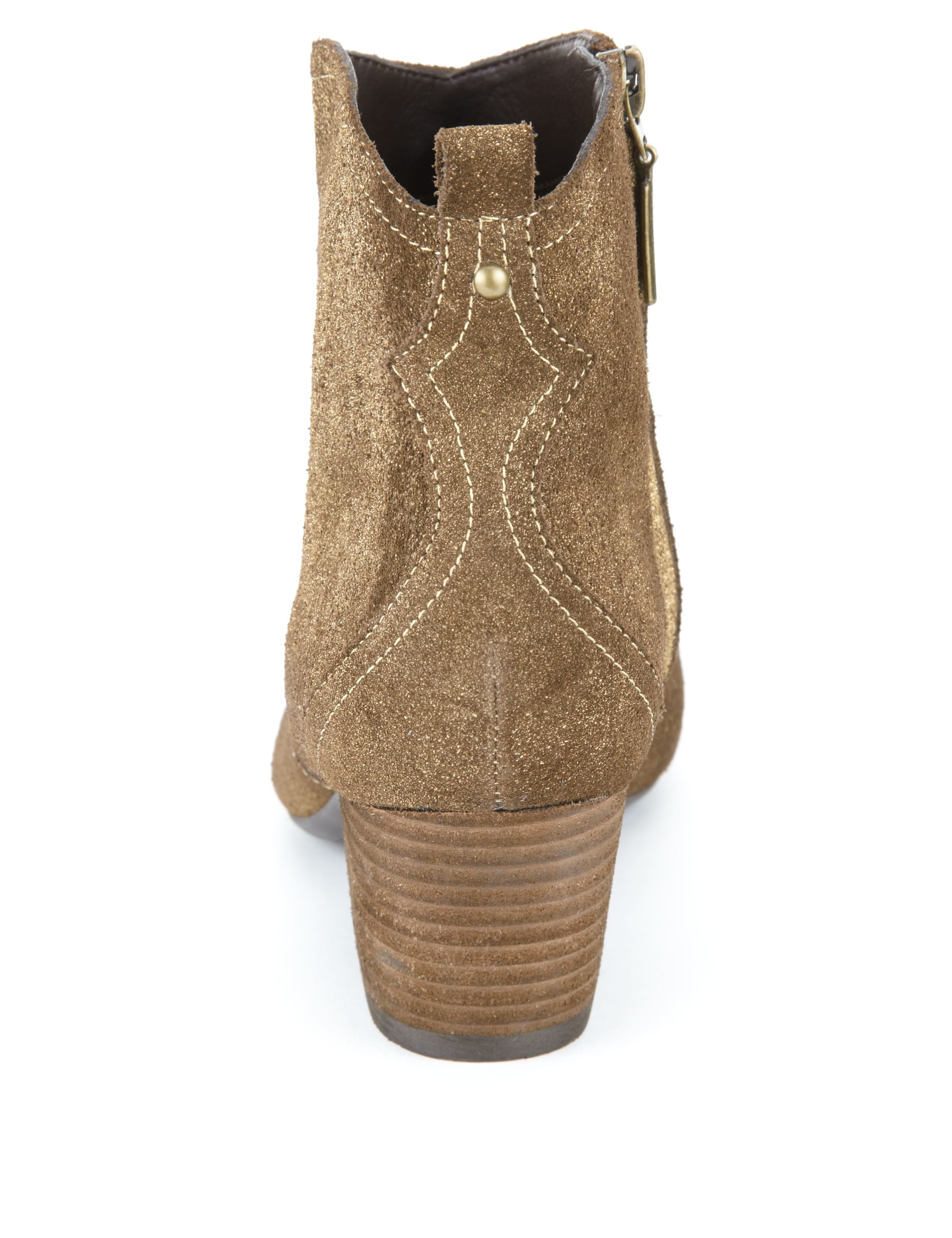 Stain Away™ Suede Western Ankle Boots with Insolia® Image 2 of 5
