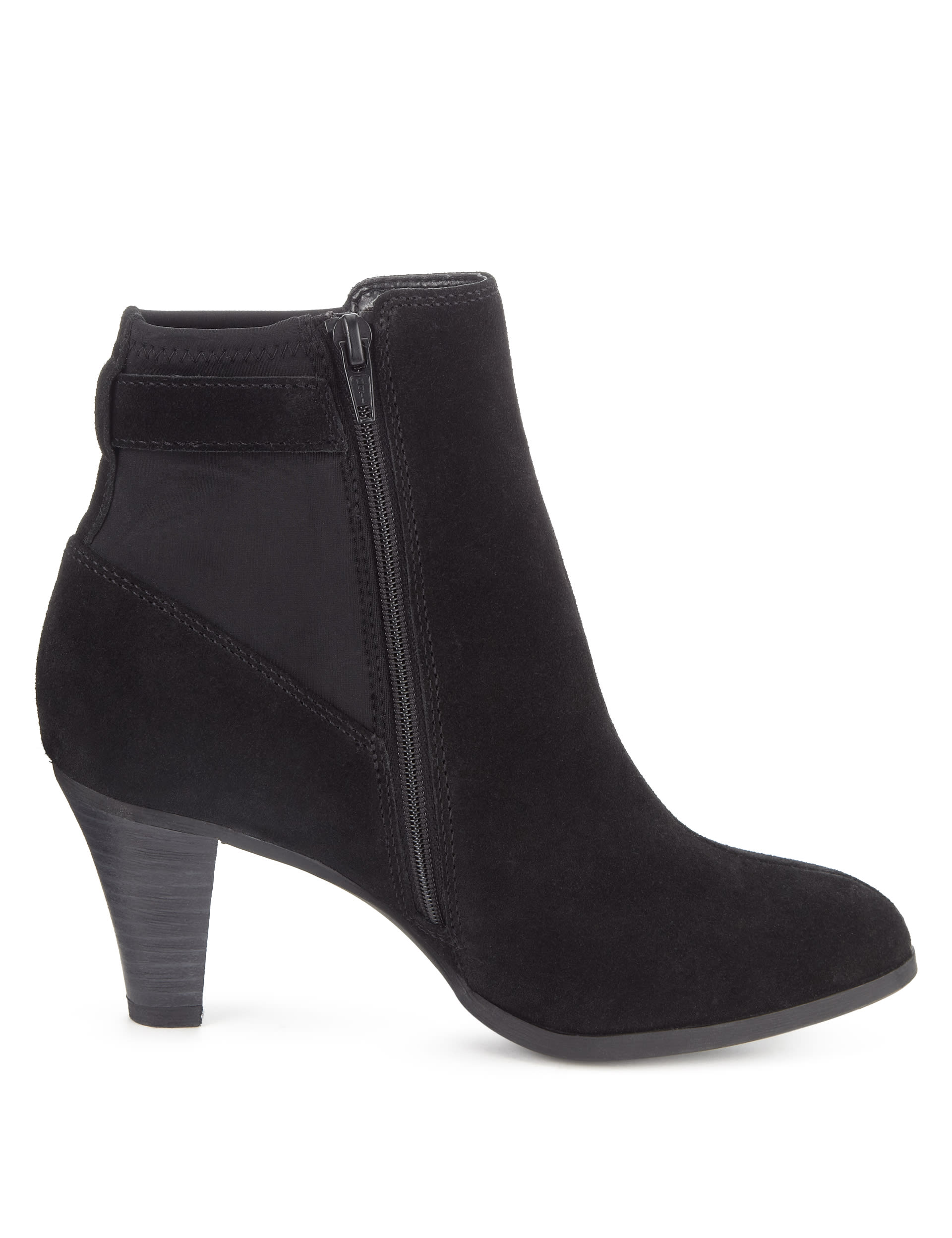 Suede Elasticated Panel Ankle Boots with Insolia® Image 2 of 5