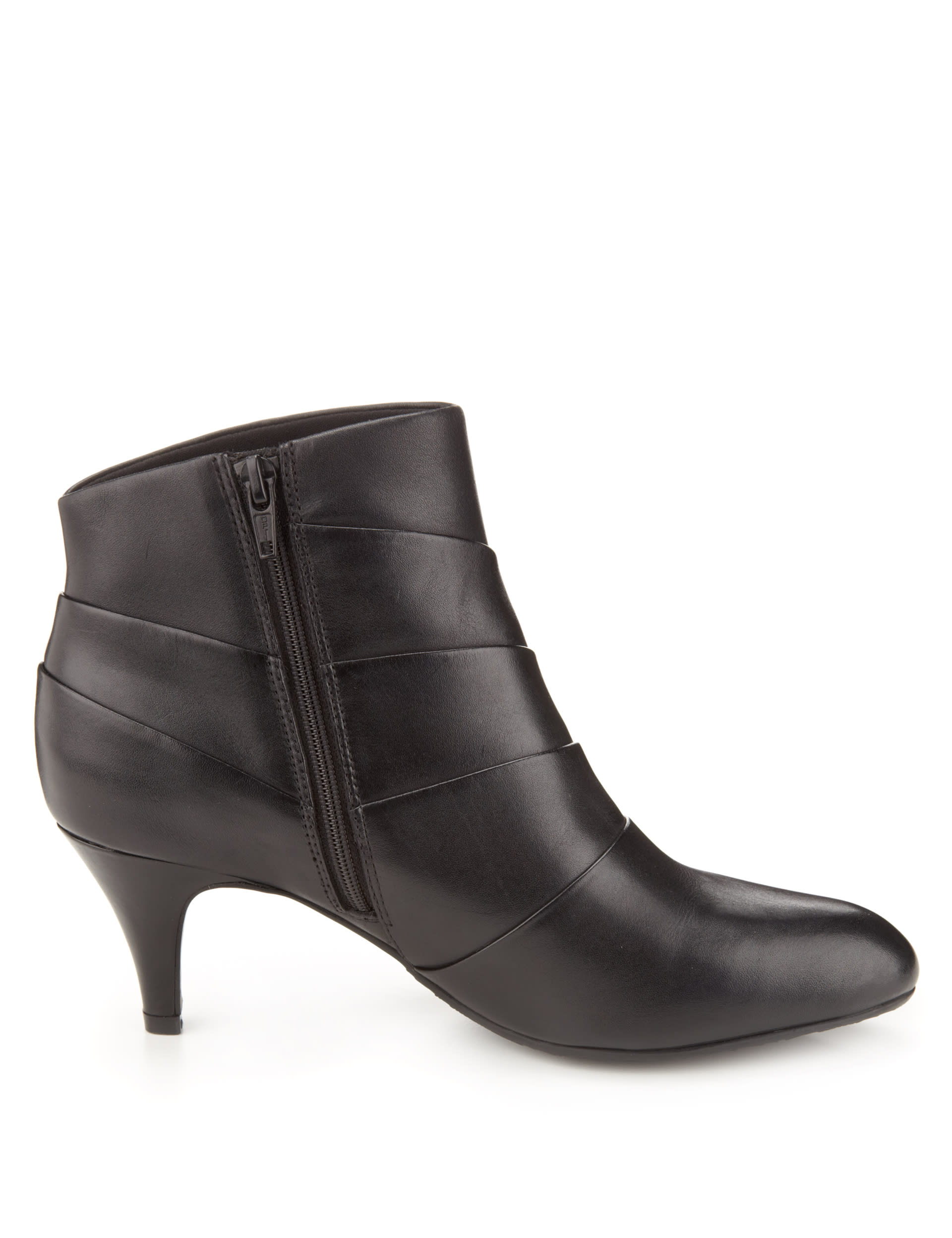 Leather Pleated Ankle Boots Image 2 of 5
