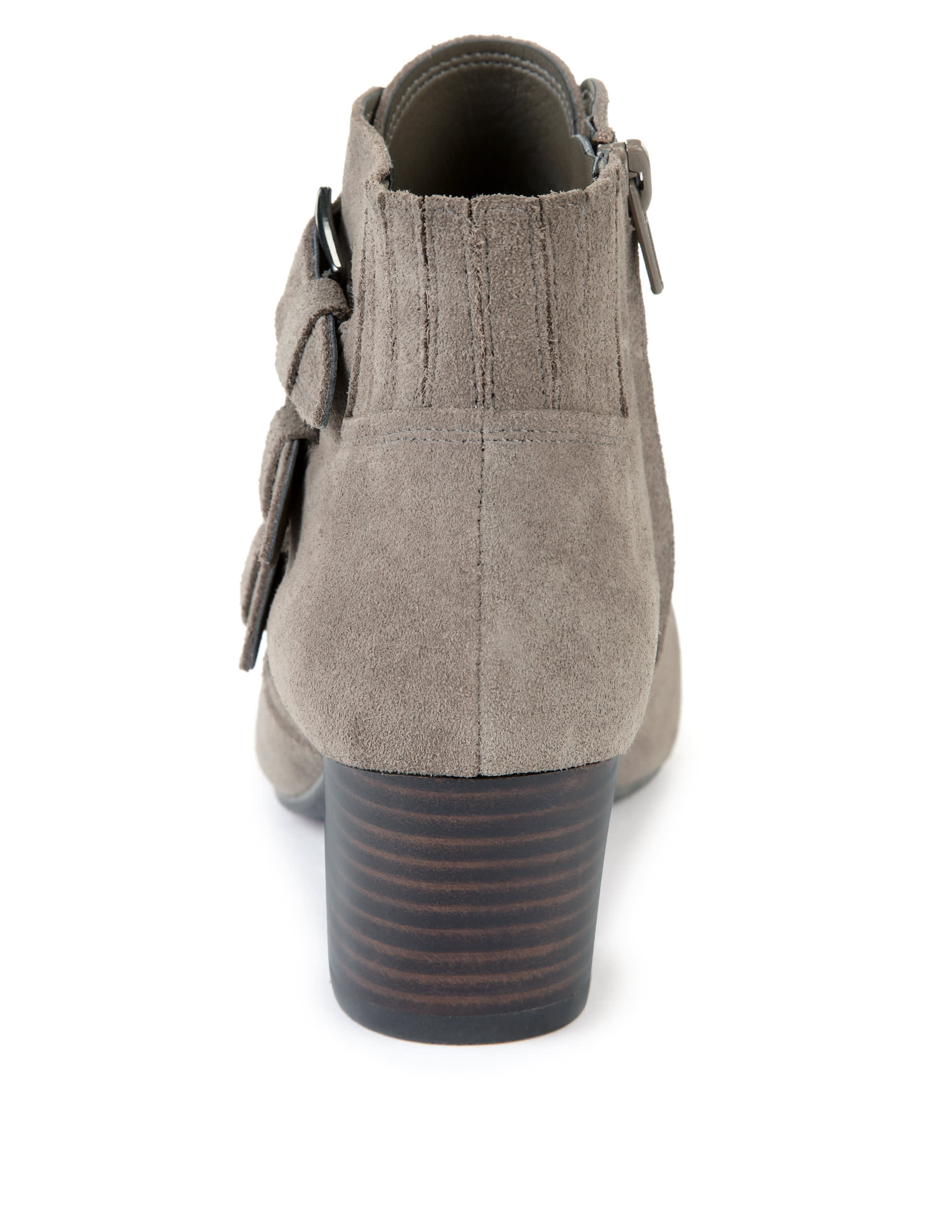 Suede Triple Buckle Ankle Boots with Stain Away™ Image 2 of 4