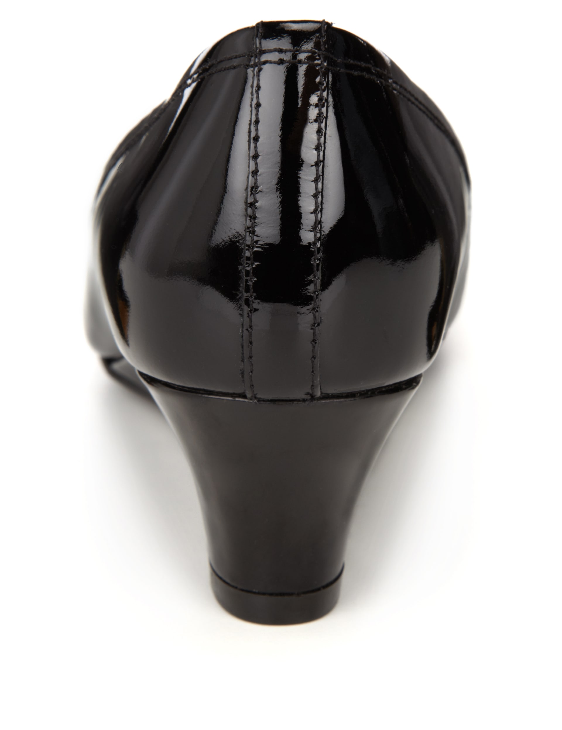 Leather Wide Fit Wedge Shoes Image 2 of 4
