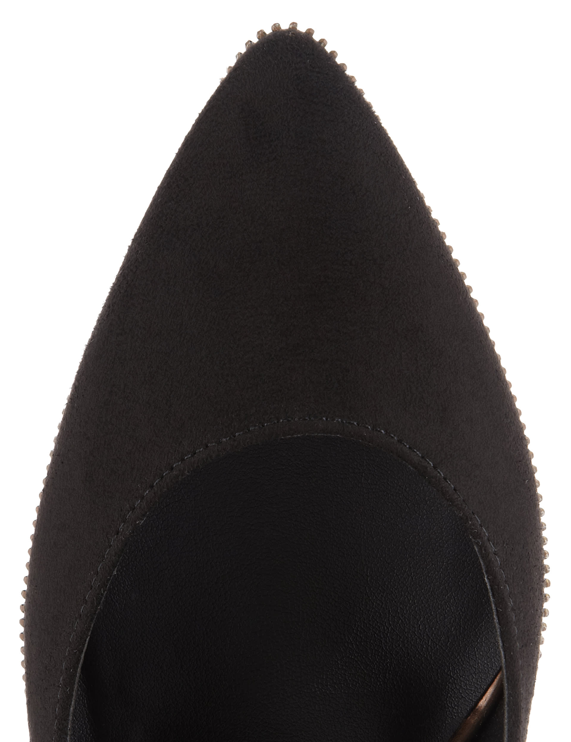 Pointed Toe Mock Suede Metal Heel Court Shoe with Insolia® Image 2 of 3