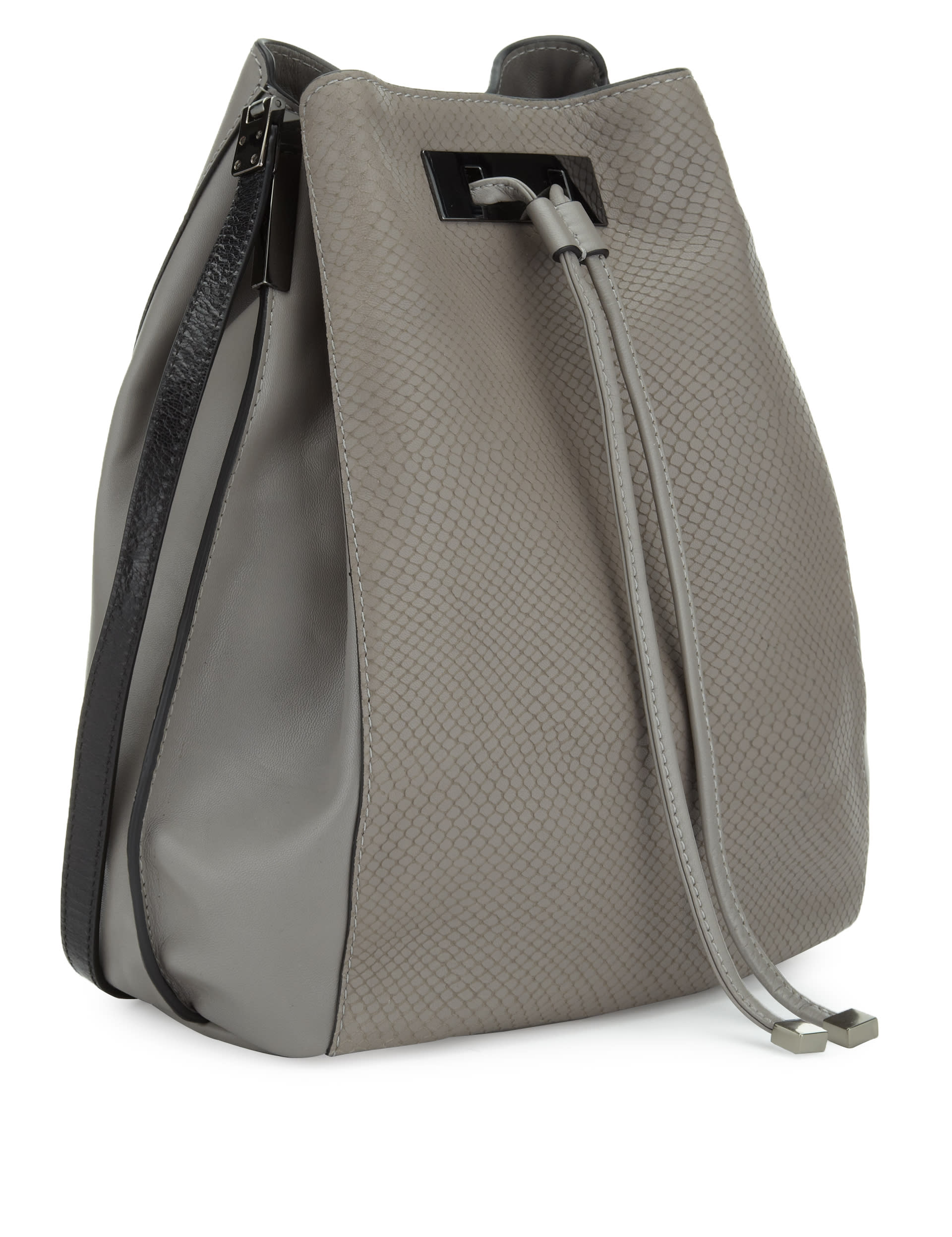 Leather Across Body Duffle Bag Image 2 of 4