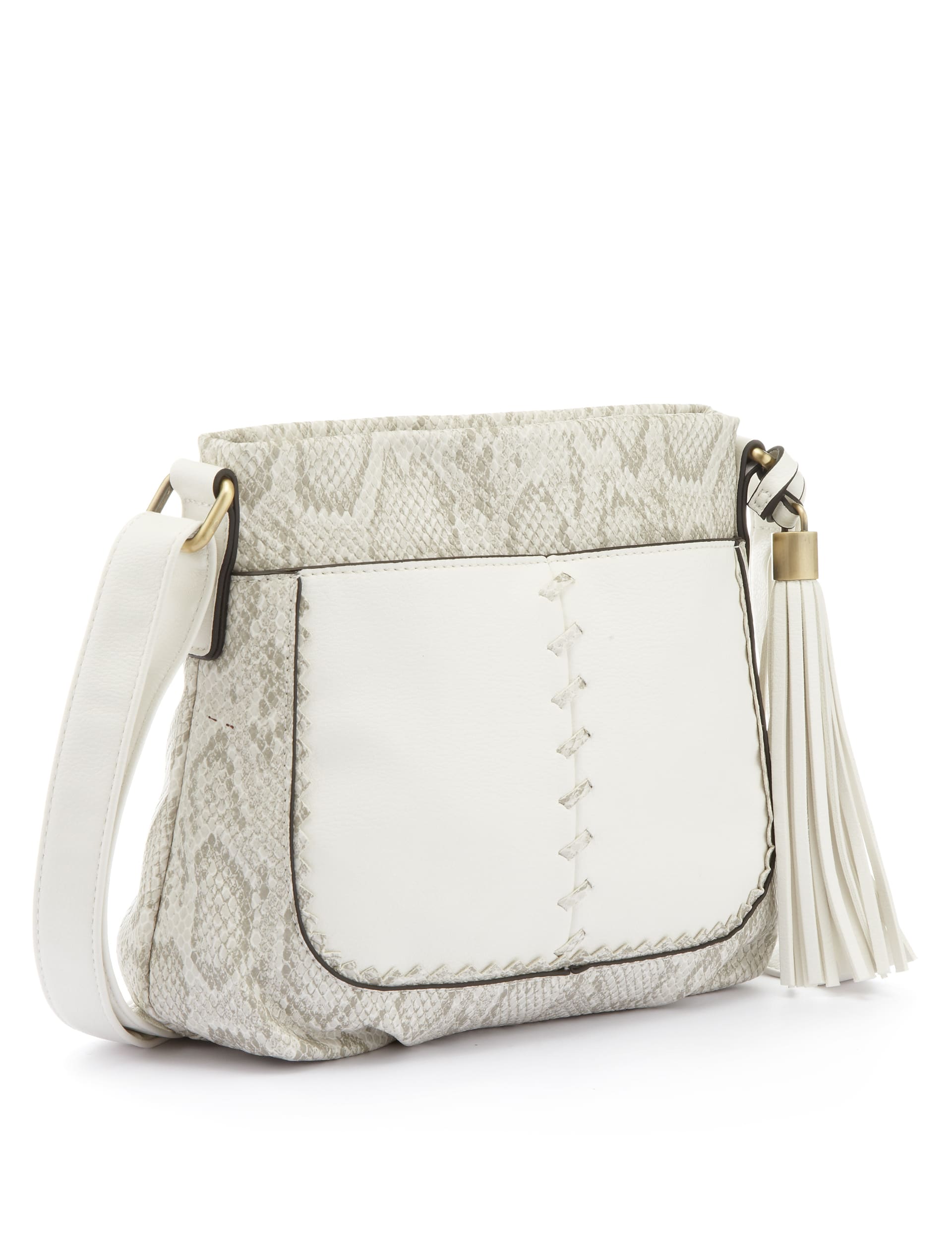 Faux snakeskin crossbody bag hotsell
