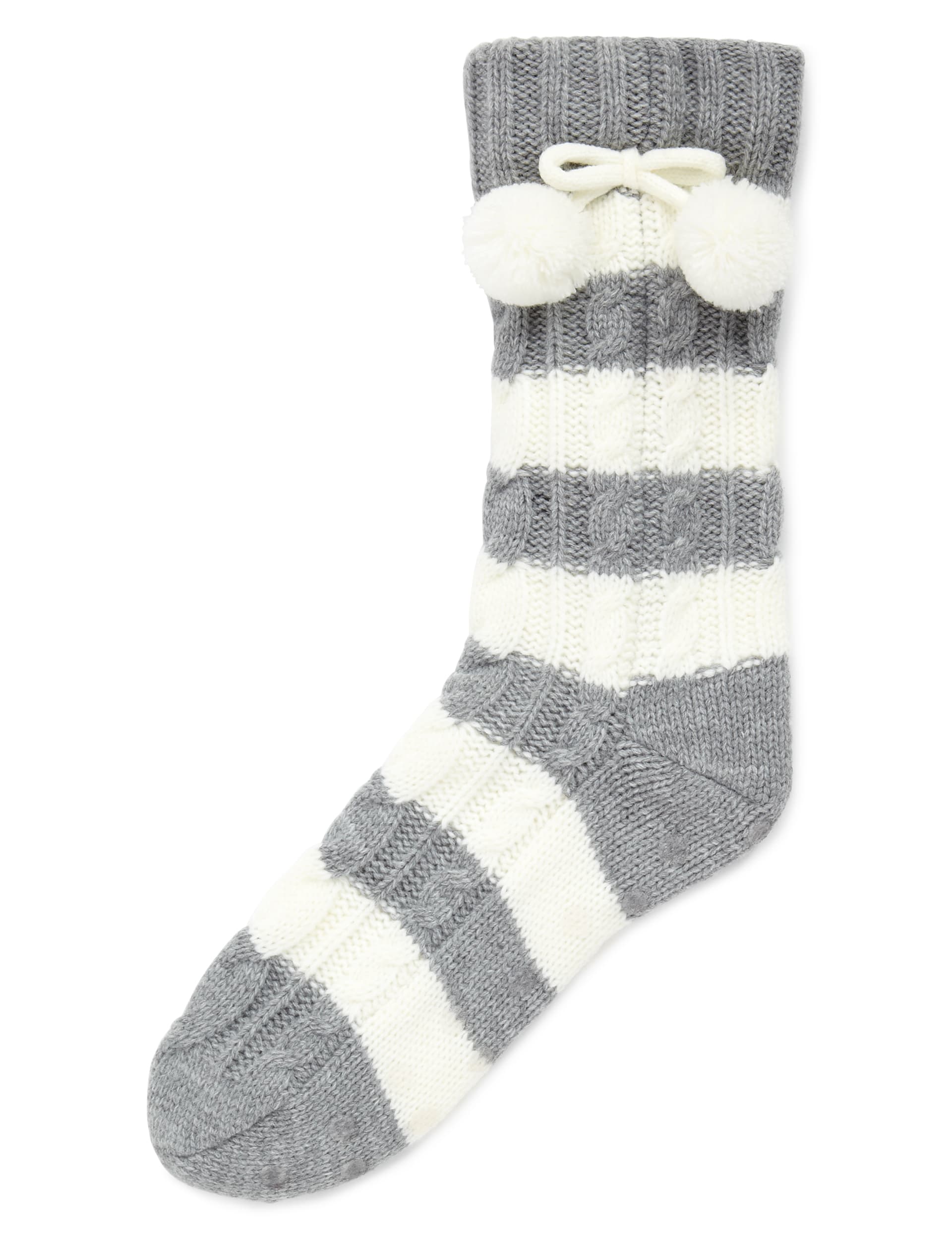 Heavyweight Cable Knit Striped Socks Image 1 of 2