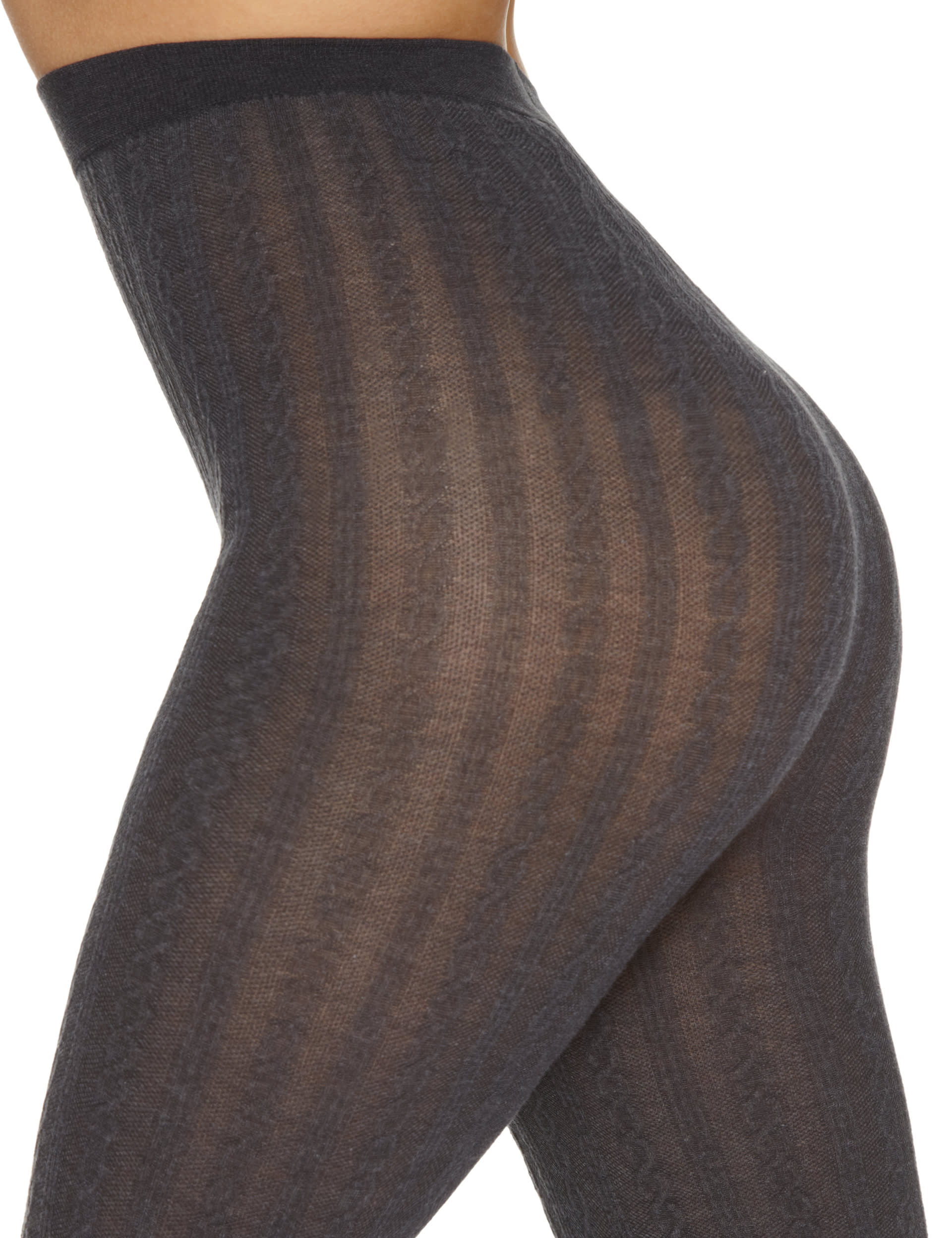 100 Denier Heatgen™ Thermal Cable Knit Tights Image 2 of 3