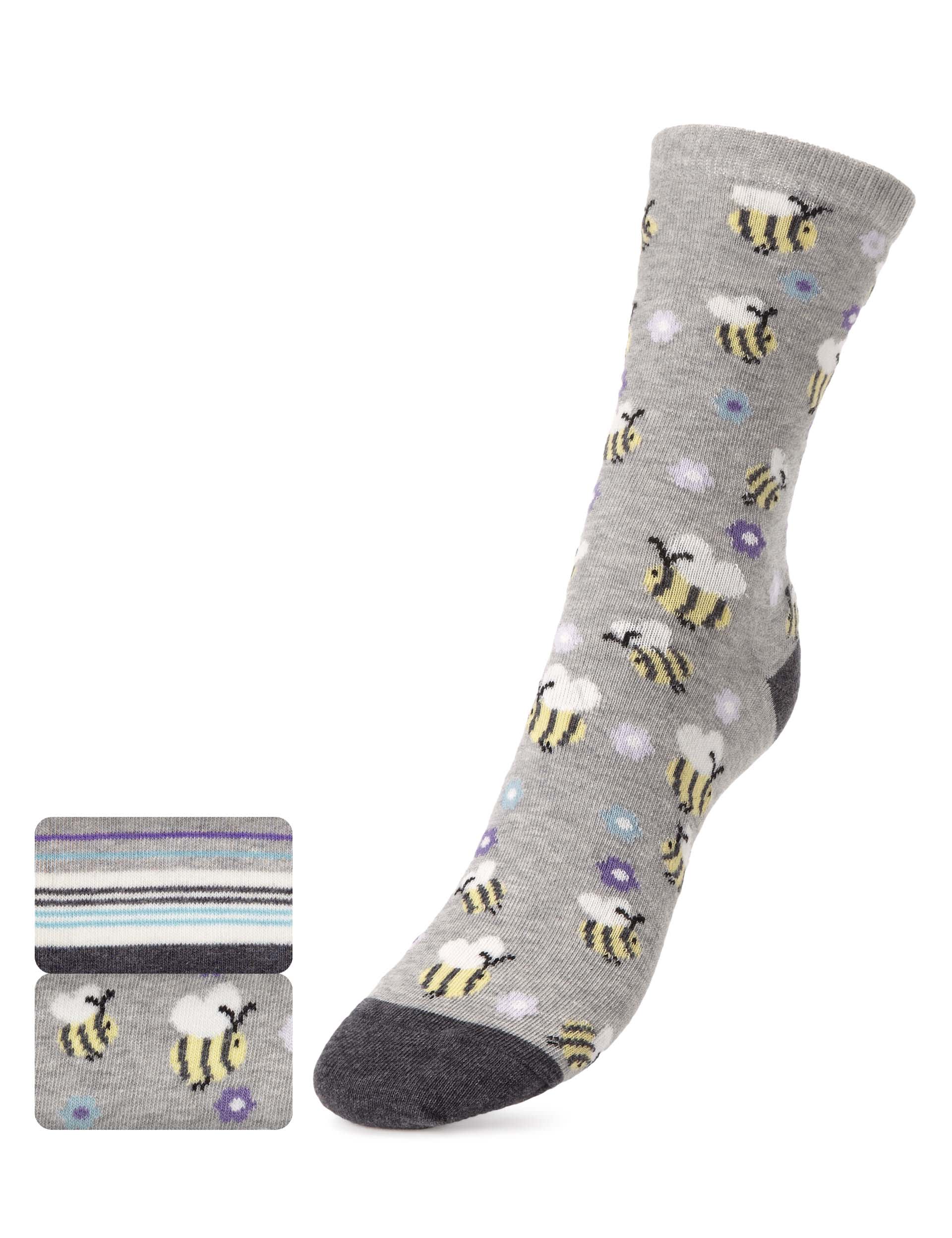 2 Pair Pack Bumble Bee Ankle Socks Image 1 of 1
